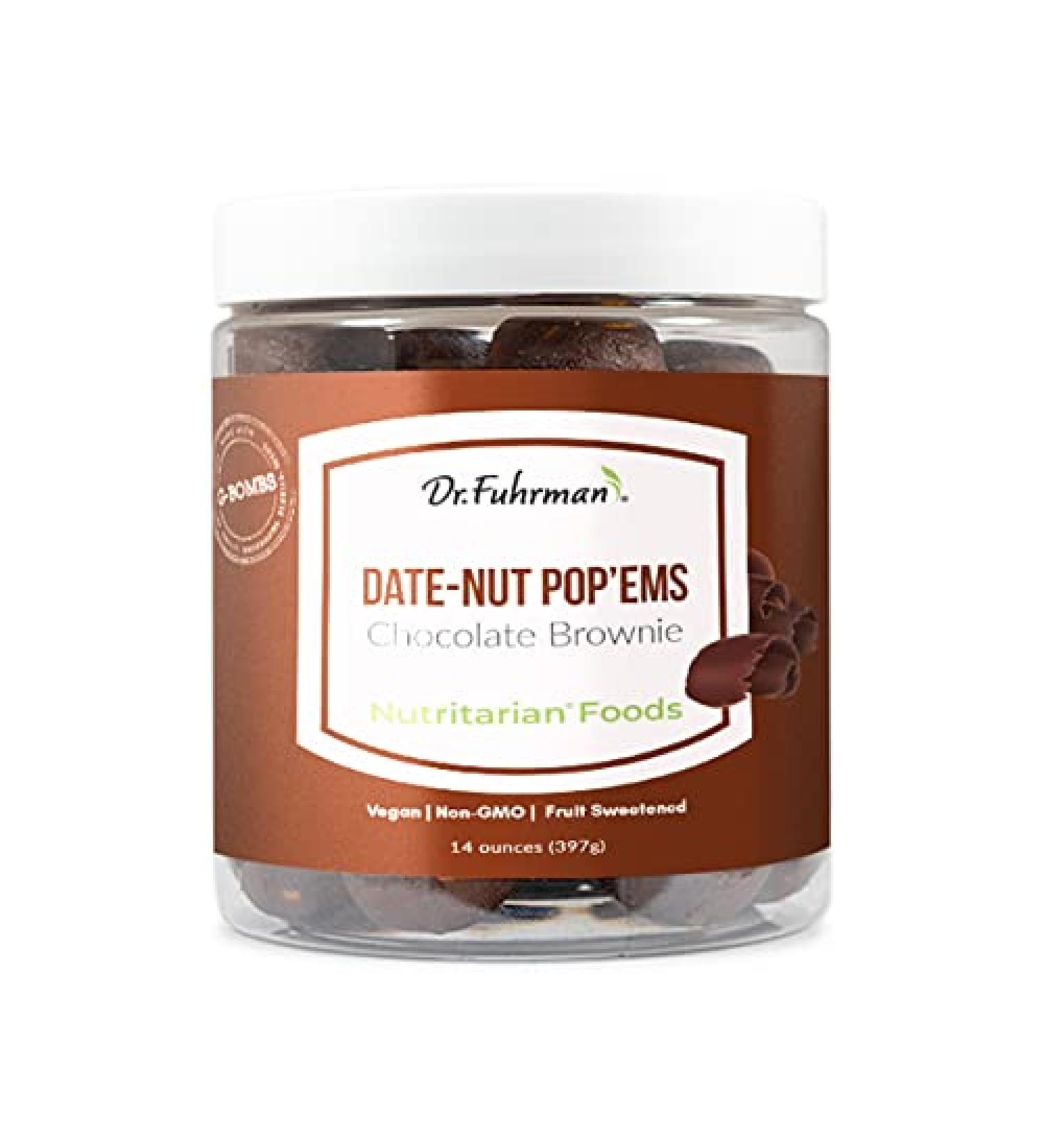Dr. Fuhrman's Date-Nut Pop'ems (14 Oz Chocolate) Chocolate 14 Ounce (Pack of 1)