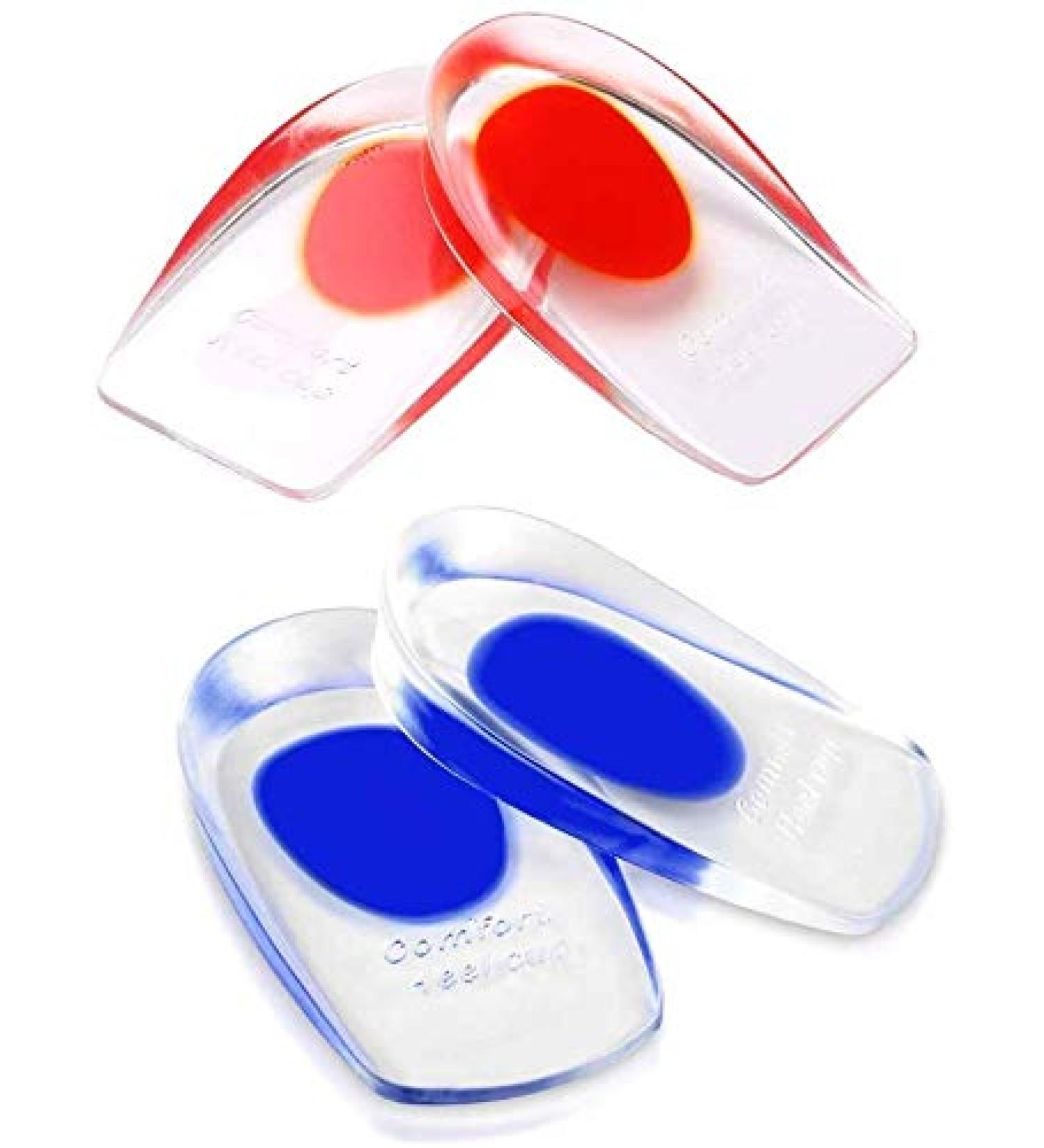Buy Generic 2 Pairs Gel Heel Pillows - Silicone Heel Caps for Plantar Fasciitis & Heel Spur Relief - Comfortable Support for Foot Pain - International Shipping Available - Buy Online on GoSupps.com