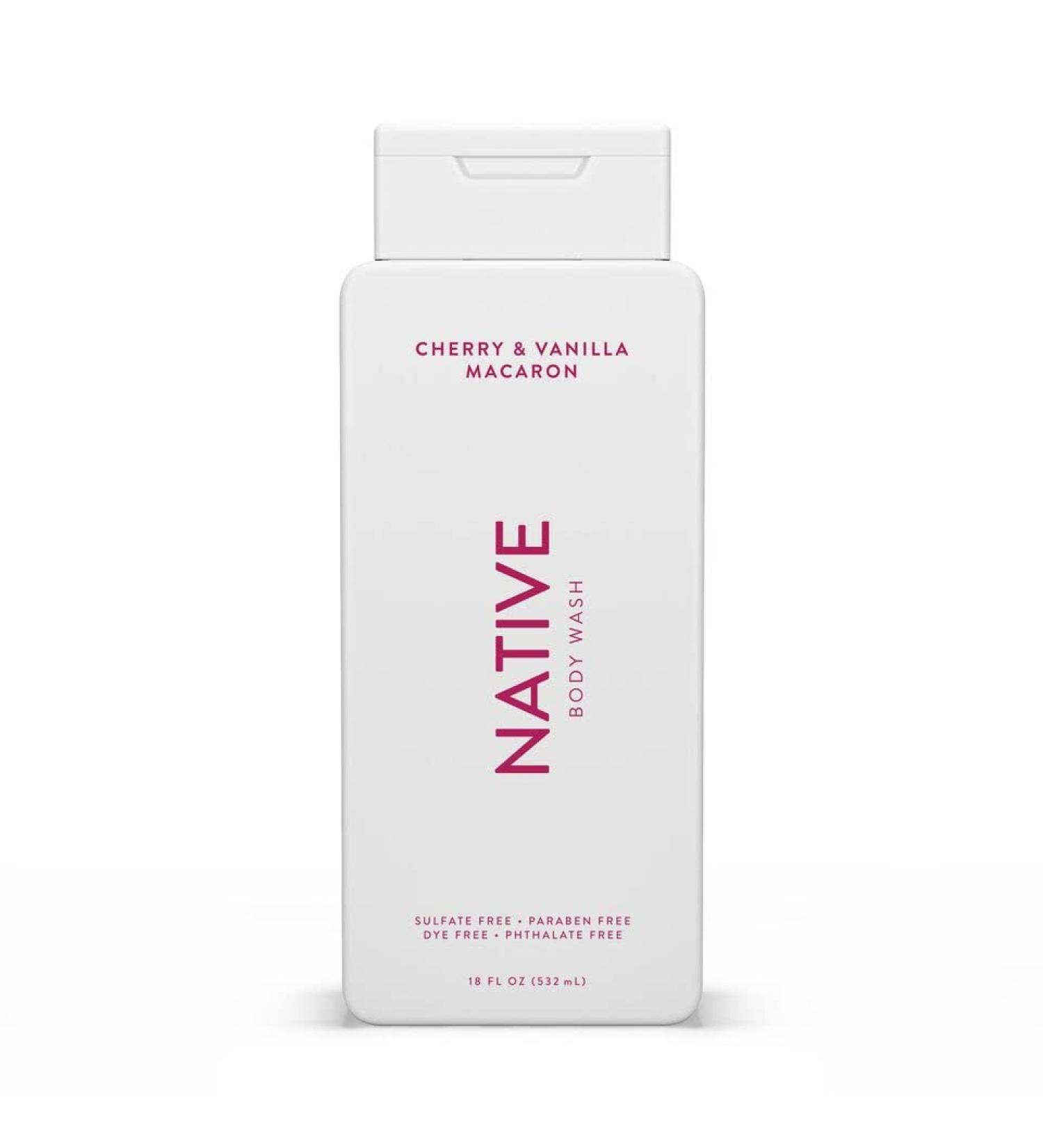 Native Body Wash Cherry Vanilla and Macaron 18 Fl Oz