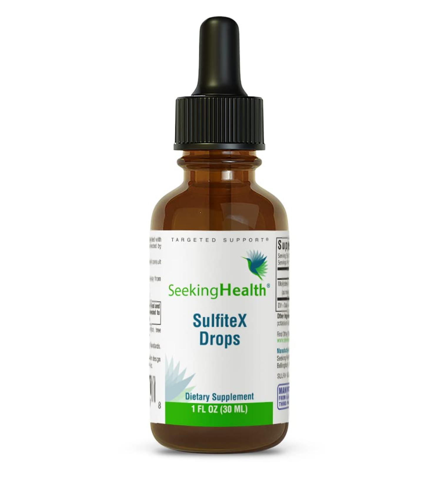 Seeking Health SulfiteX 25 mcg Molybdenum Glycinate Chelate - Detox & Metabolism Support - Vegan - 1 fl Ounce - Buy Online on GoSupps.com