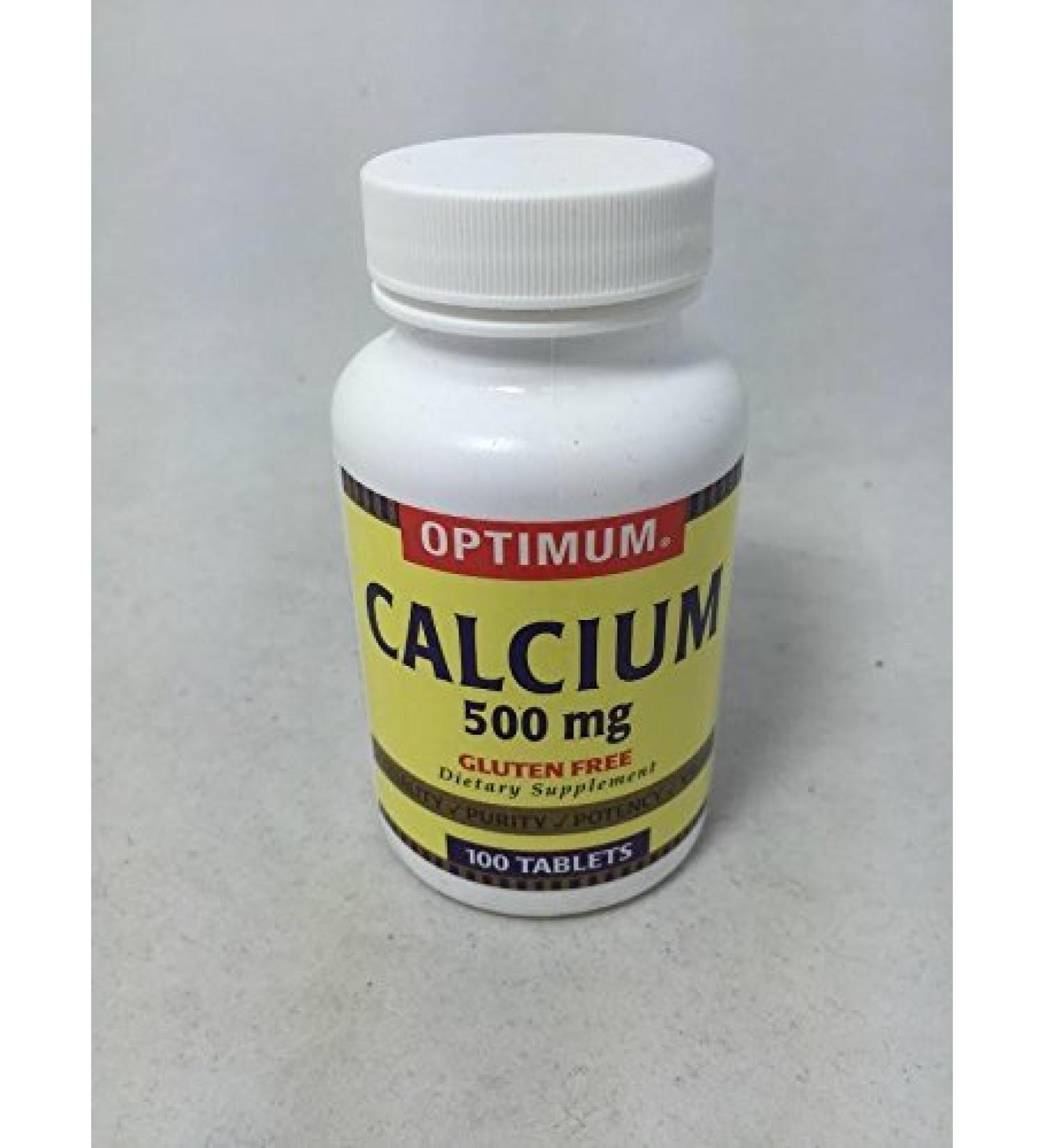 Optimum Calcium 500mg Tablets 100ct (4 Pack)