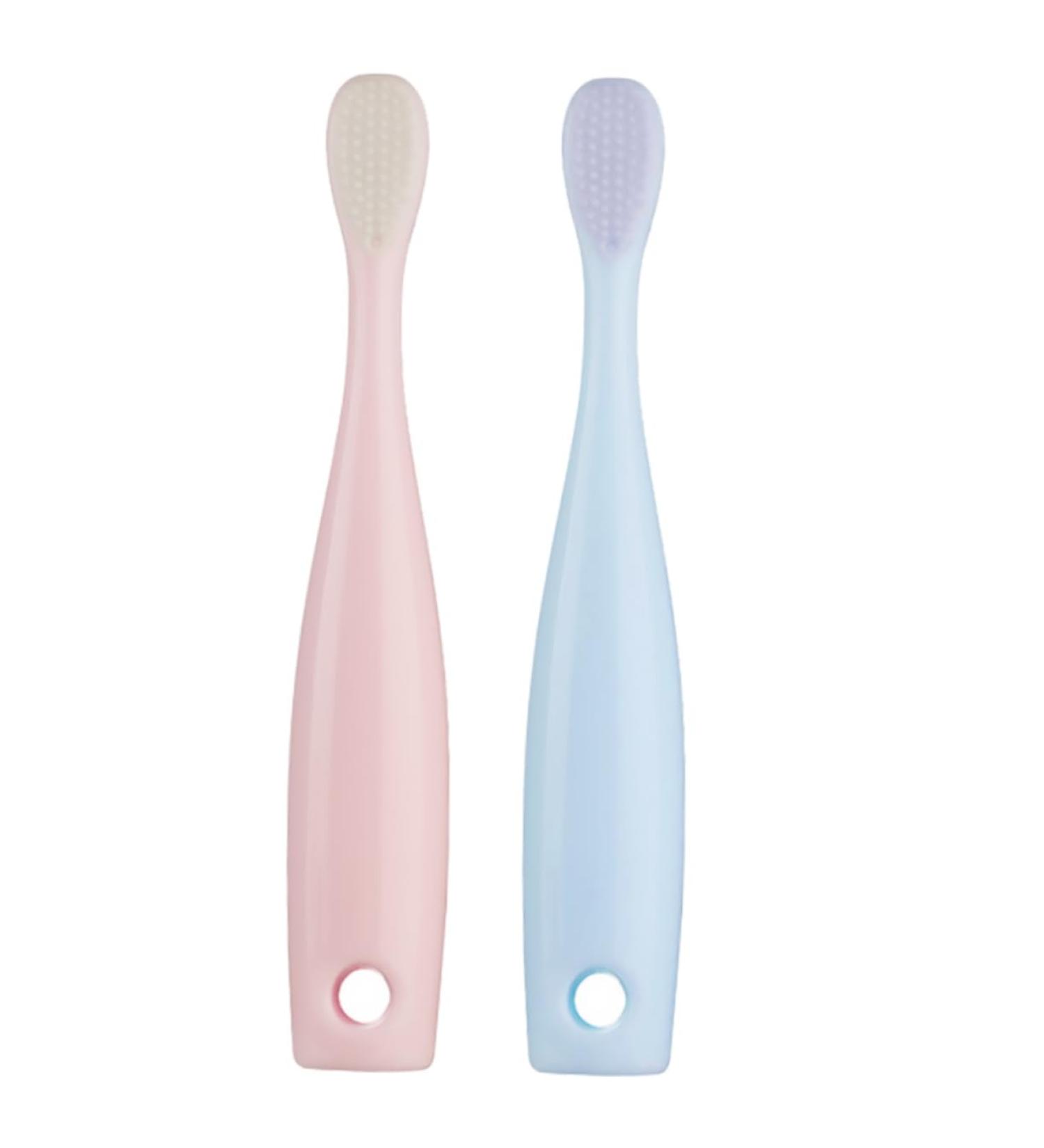 Goohochy Children's Toothbrush - Soft Manual All-Round Toothbrush for Kids Baby Tongue Cleaner & Detergent Care PP Toddler Brush - Buy Online on GoSupps.com