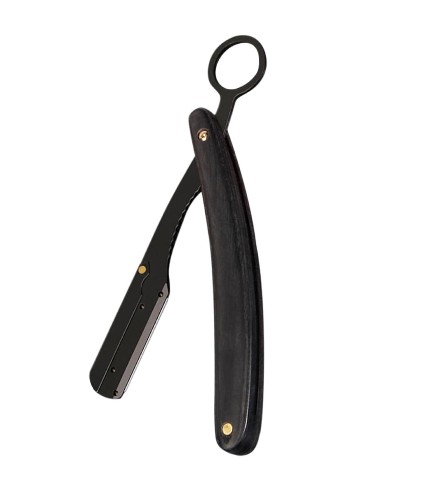 Buy Minkissy BartSalon Razor - Professional Foldable Hairdresser Tool for Men | Rustproof Stainless Steel & Wood Design - Buy Online on GoSupps.com