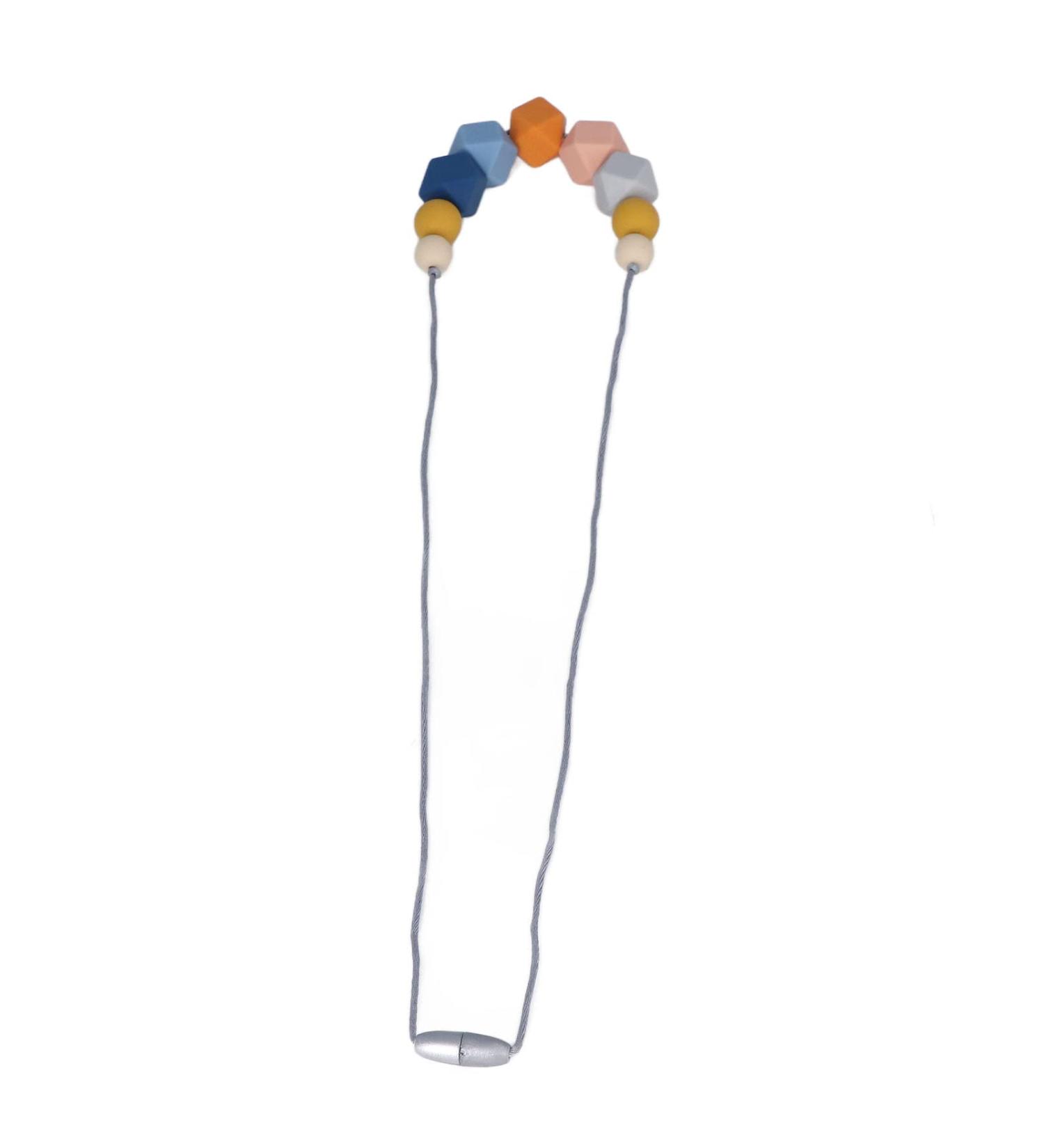 Baby Teething Chew Grade Safe Vibrant Colors Portable Necklace Food Silicone Teether 1 (Style 2) - Buy Online on GoSupps.com