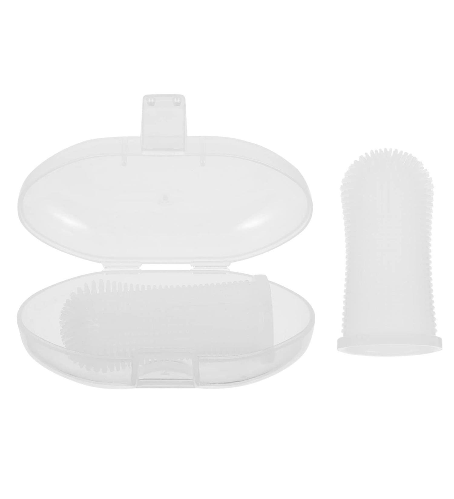 Healifty Finger Toothbrush for Infant Oral Care - 2Pcs White - Relieve Teething Discomfort & Gum Cleaning - Buy Online on GoSupps.com