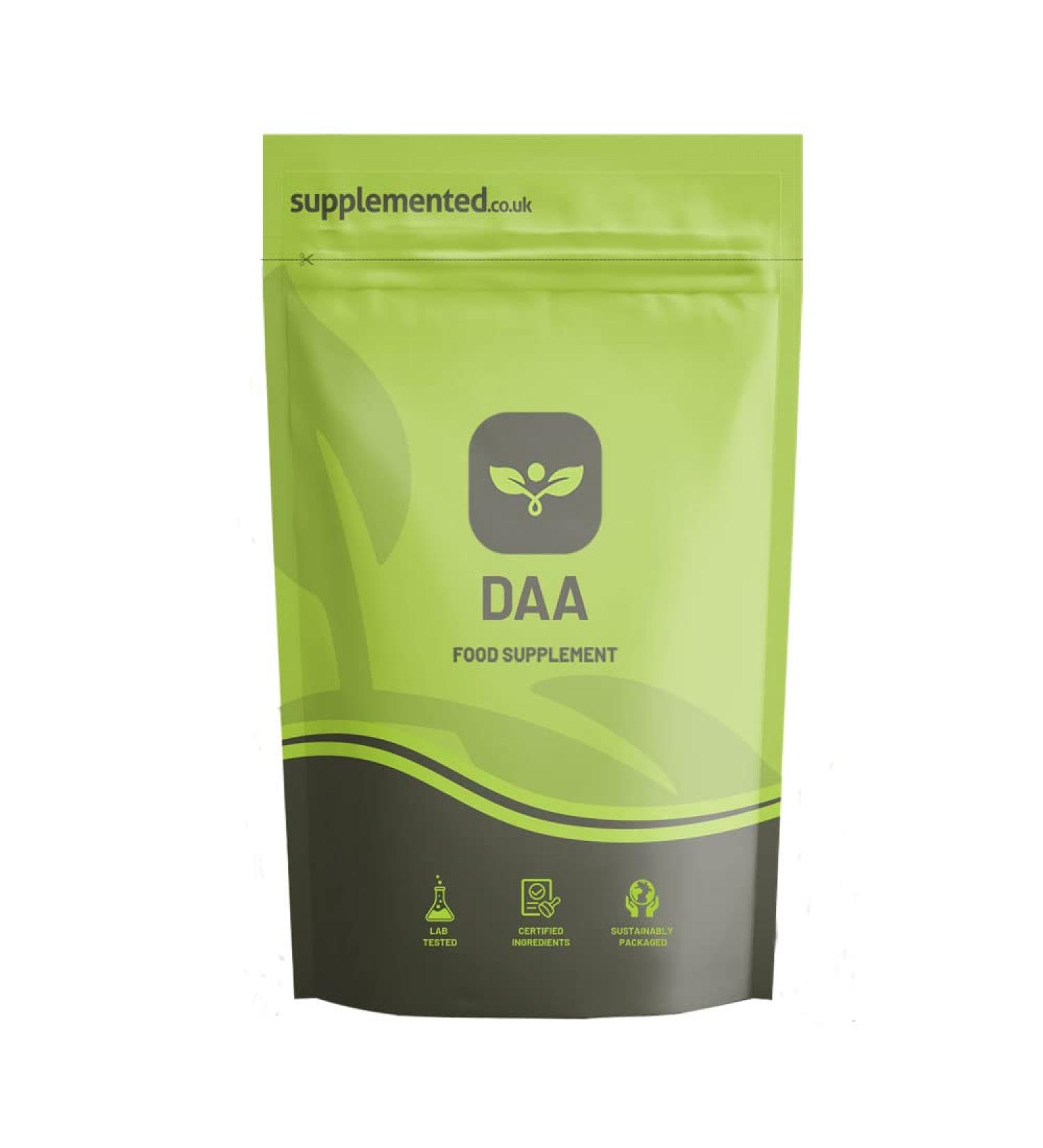 Aspartic Acid DAA 500mg 90 Capsules - Pharmaceutical Grade | UK Made - Buy Online on GoSupps.com