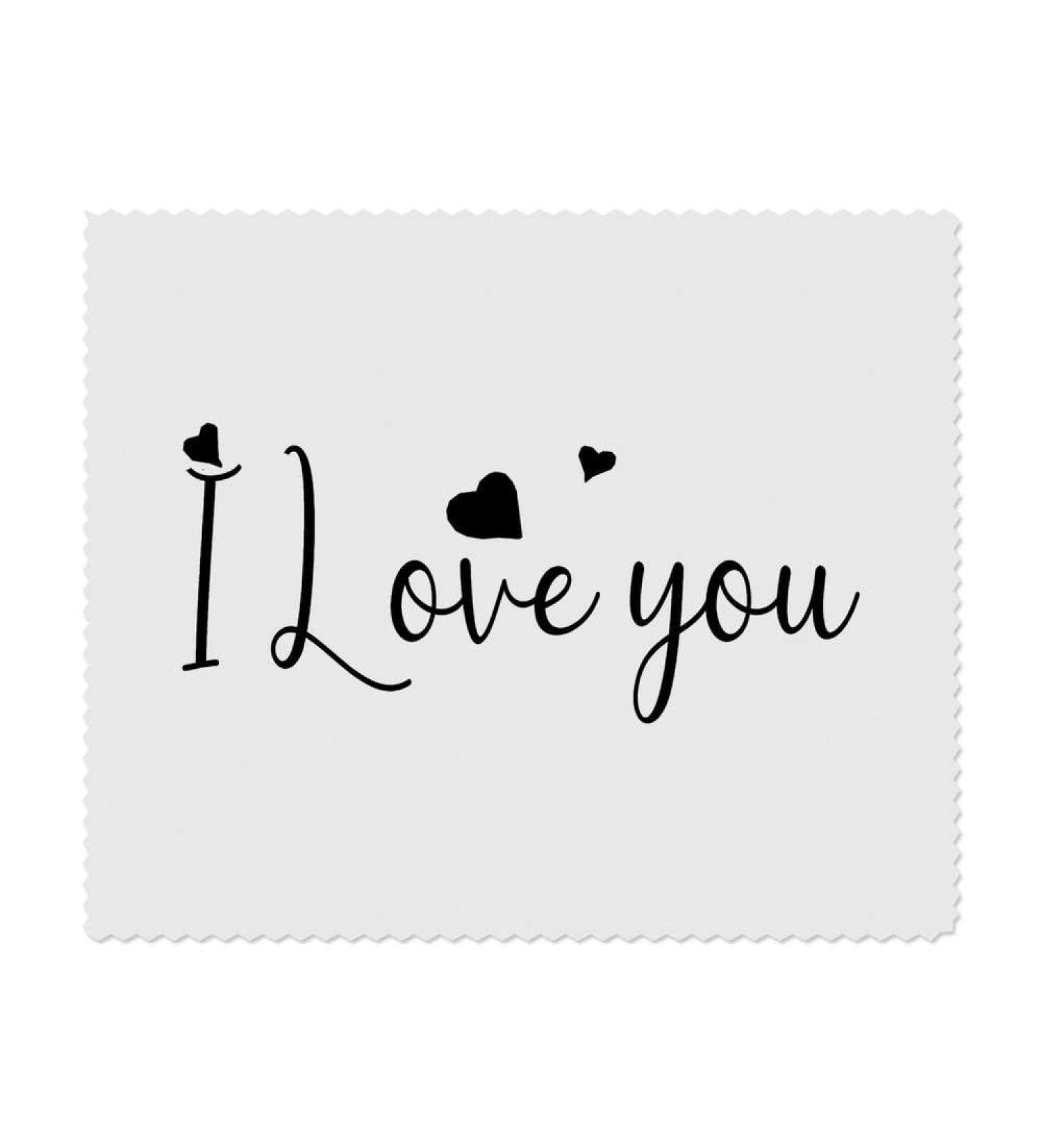 2 x Microfiber Cleaning Cloths 'I Love You with Hearts' - Premium Quality Eco-Friendly Perfect for Home & Gifts - International Shipping Available - Buy Online on GoSupps.com