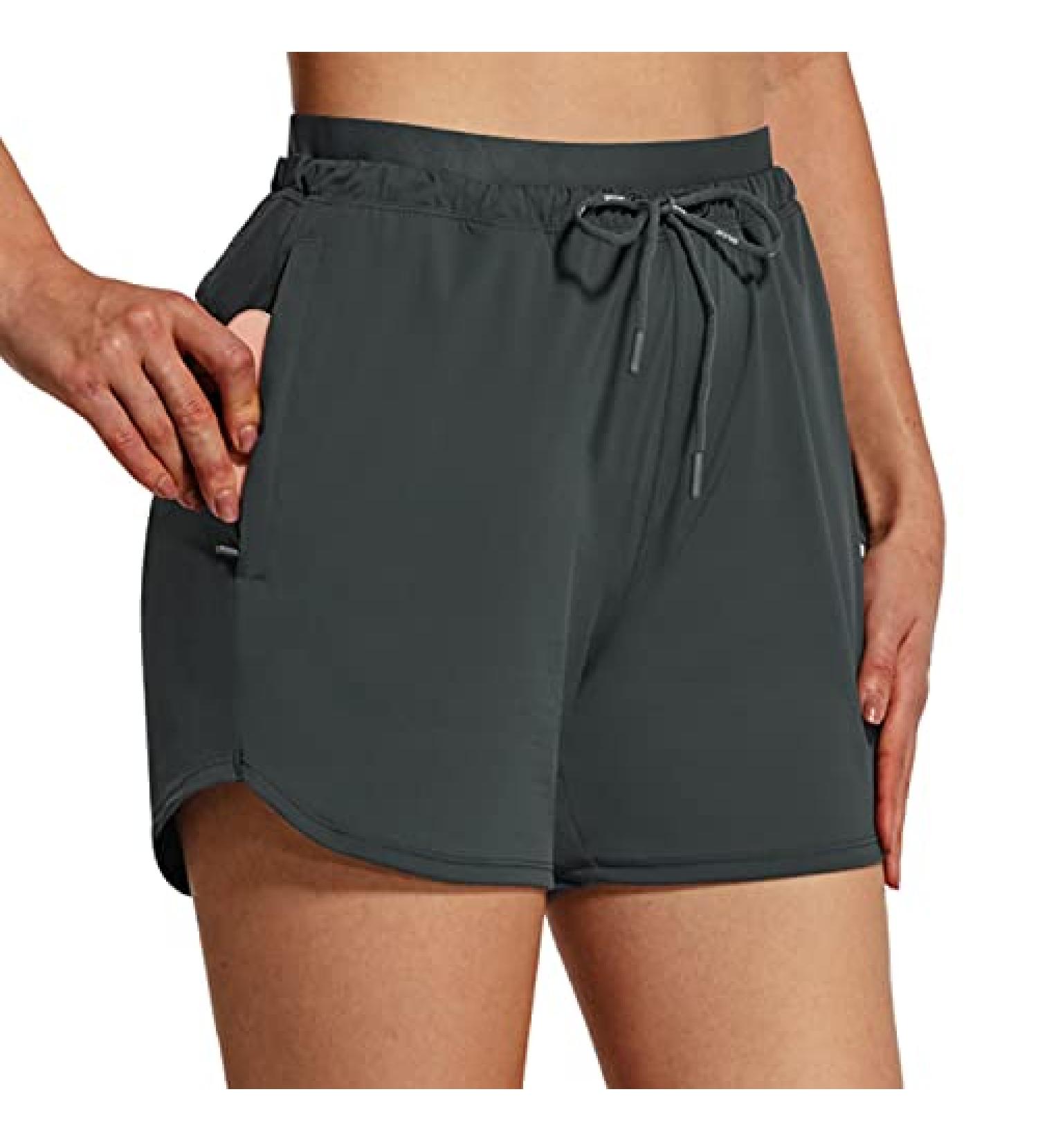 BALEAF Women's Hiking Shorts 4 Quick Dry with Zip Pockets - X-Large Gray - Buy Online on GoSupps.com