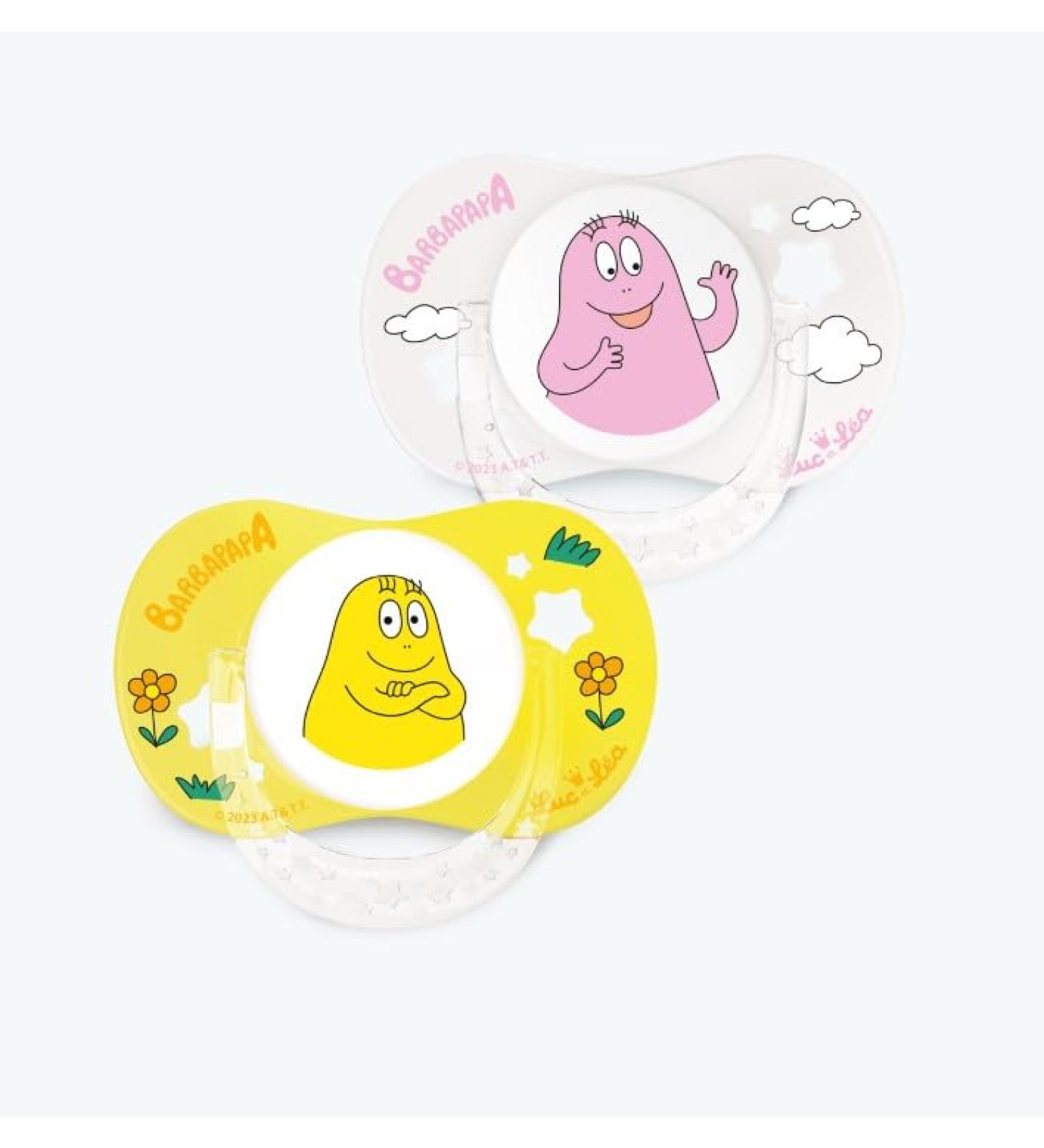 Luc & L a Barbapapa pacifier extra fine 6-18 months limited edition 2 pieces