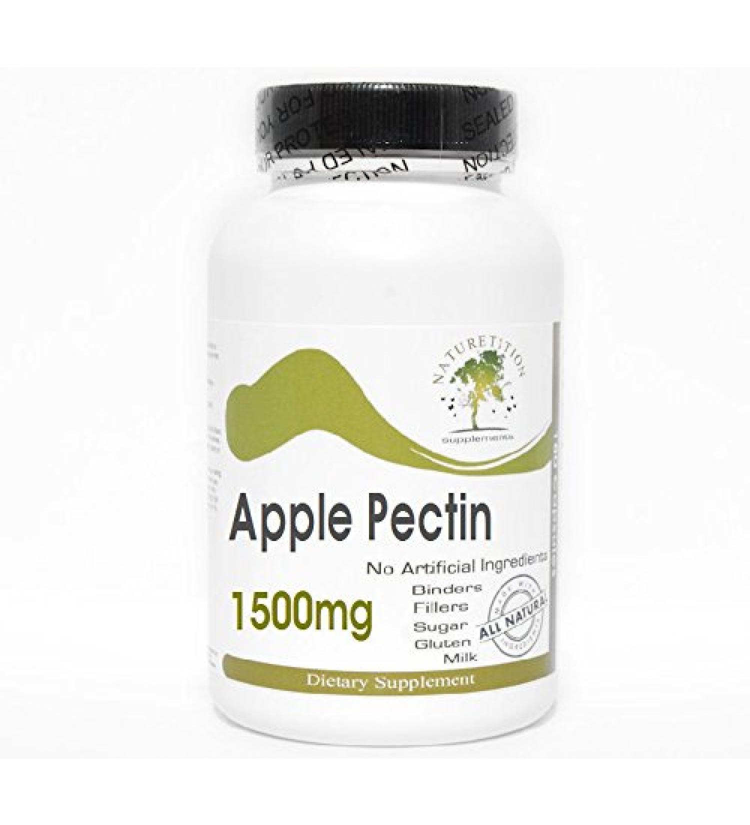 Naturetition Supplements Apple Pectin 1500mg 180 Capsules - No Additives