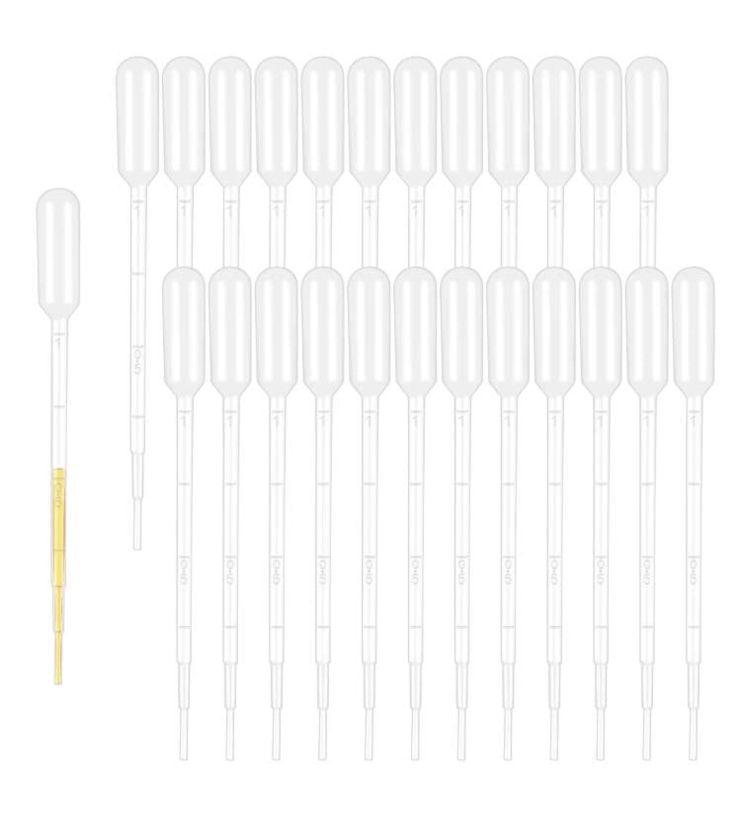 120PCS 1ML Disposable Plastic Transfer Pipettes - Clear Graduated Eye Dropper for Essential Oils, Science Lab, DIY Art - Moveland - Buy Online on GoSupps.com
