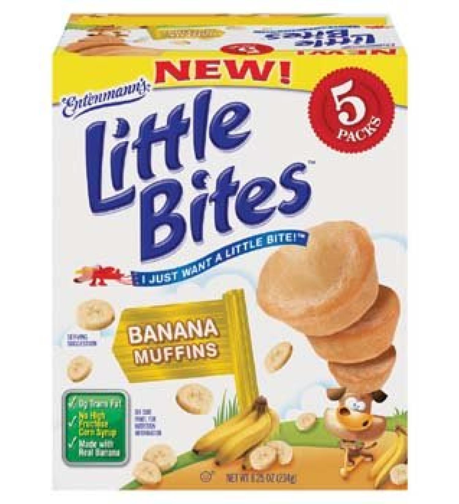 Entenmann's Little Bites 5 ct Banana Muffins 8.25 oz (Pack of 6)