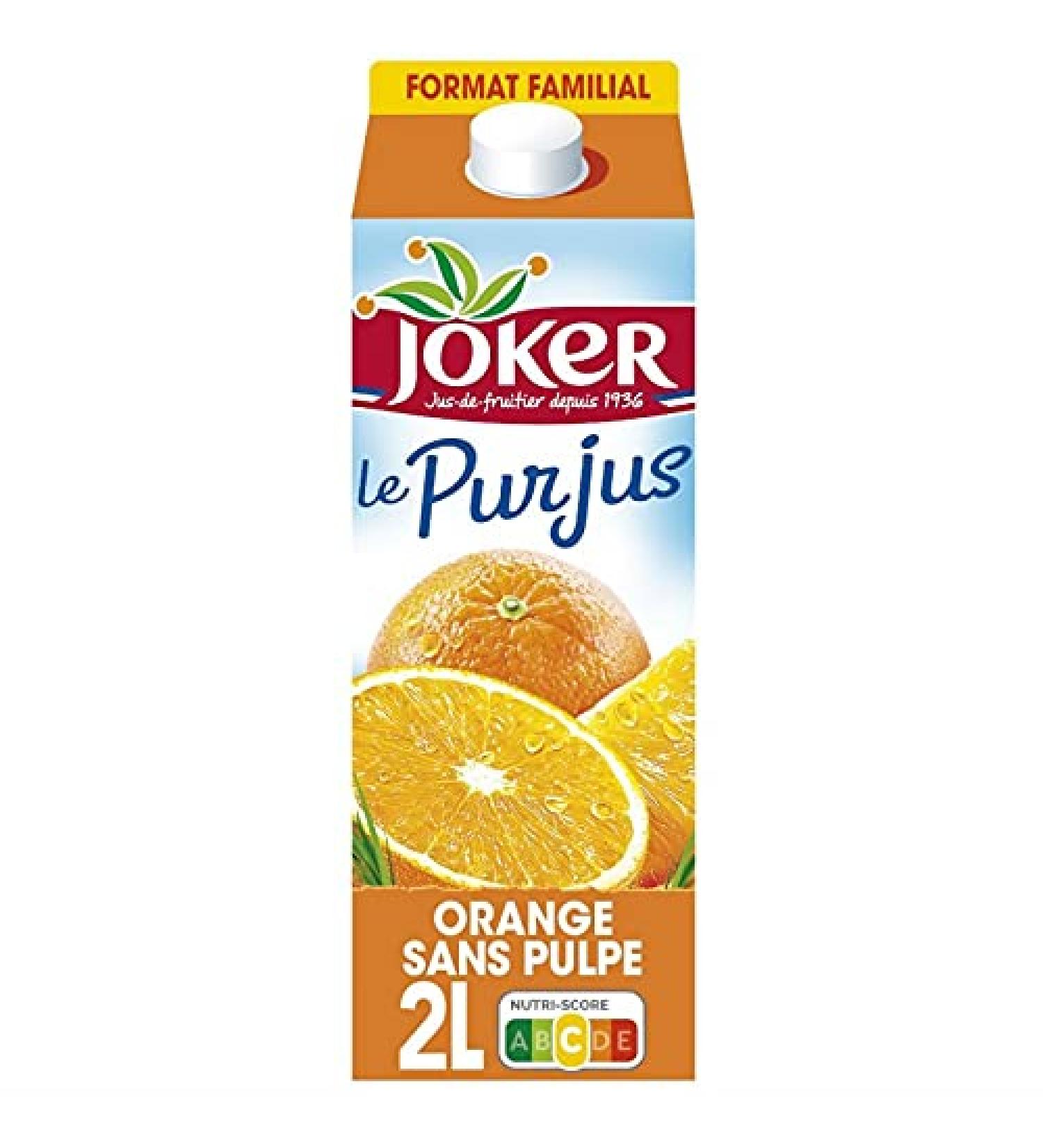 JOKER - Pure Orange Juice 2L - Pack of 2 - Sold in Packs - Buy Online on GoSupps.com