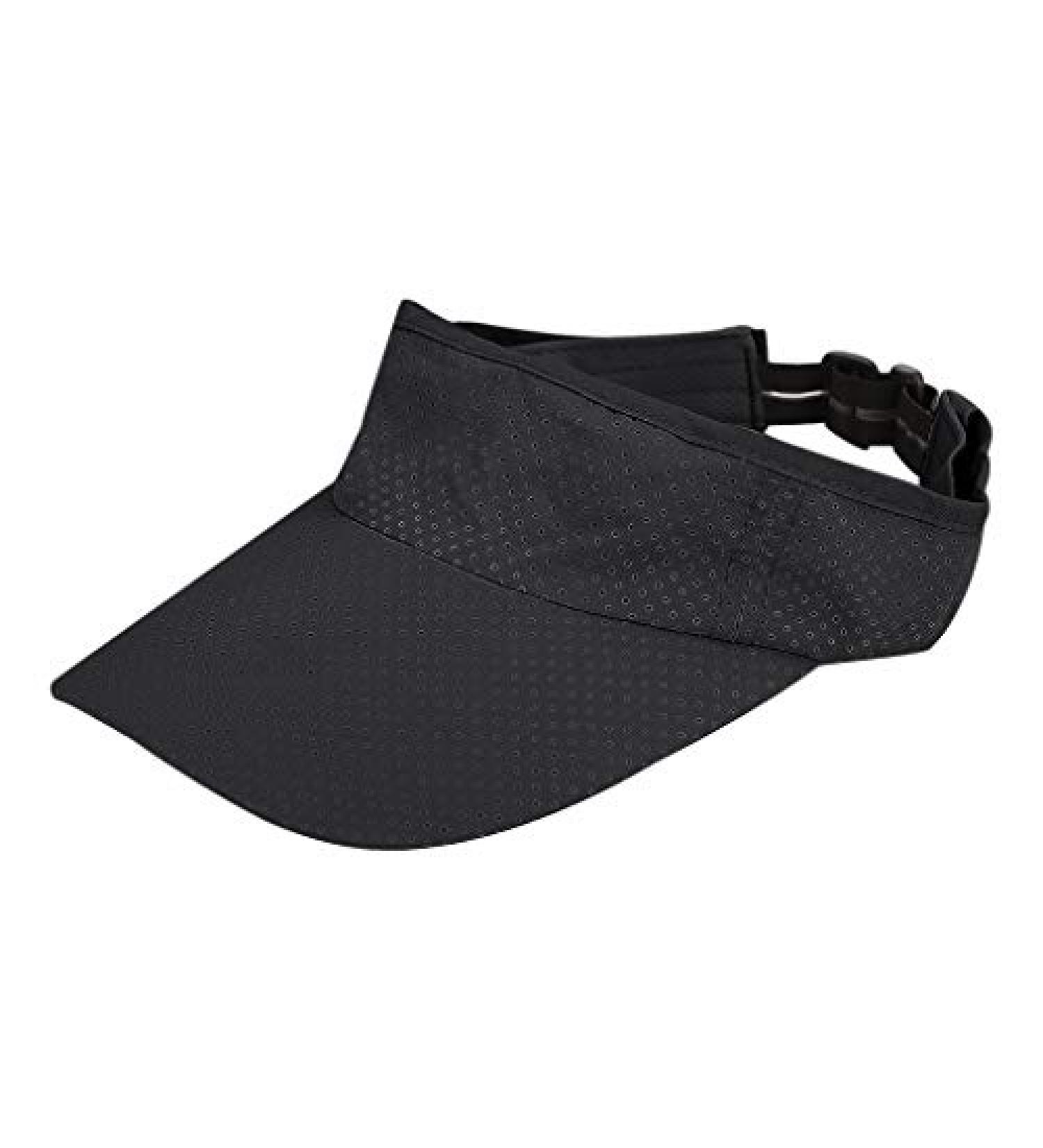 Adjustable Mesh Sun Visor Hat for Men and Women - Black | Ideal for Sports, Tennis, Golf, Running - Buy Online on GoSupps.com