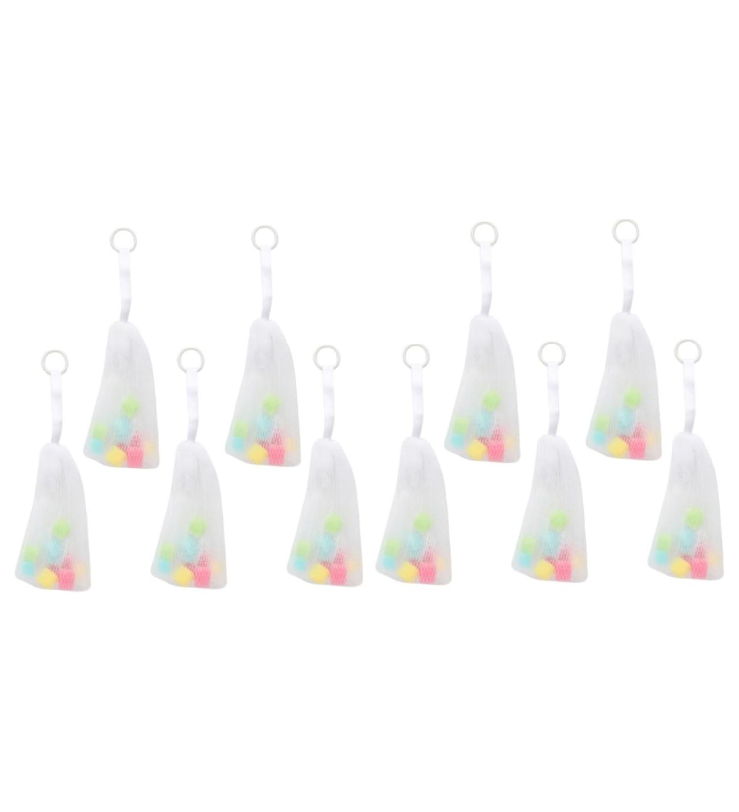 FRCOLOR 10 Pcs Exfoliating Pouch Bags - Red Rose Drawstring Bags for Women - Ideal for Showers & Cleansing | 8x24cm - Buy Online on GoSupps.com