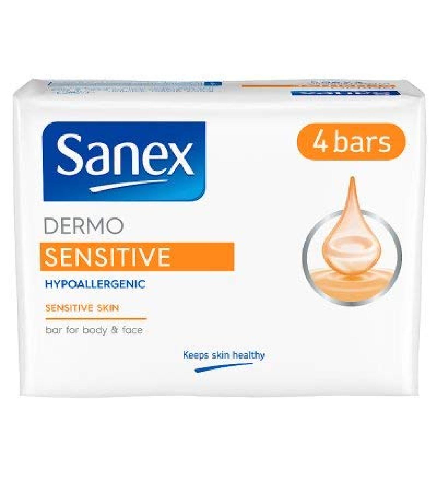 Sanex Dermo Sensitive Soap Bar Set of 4 90g