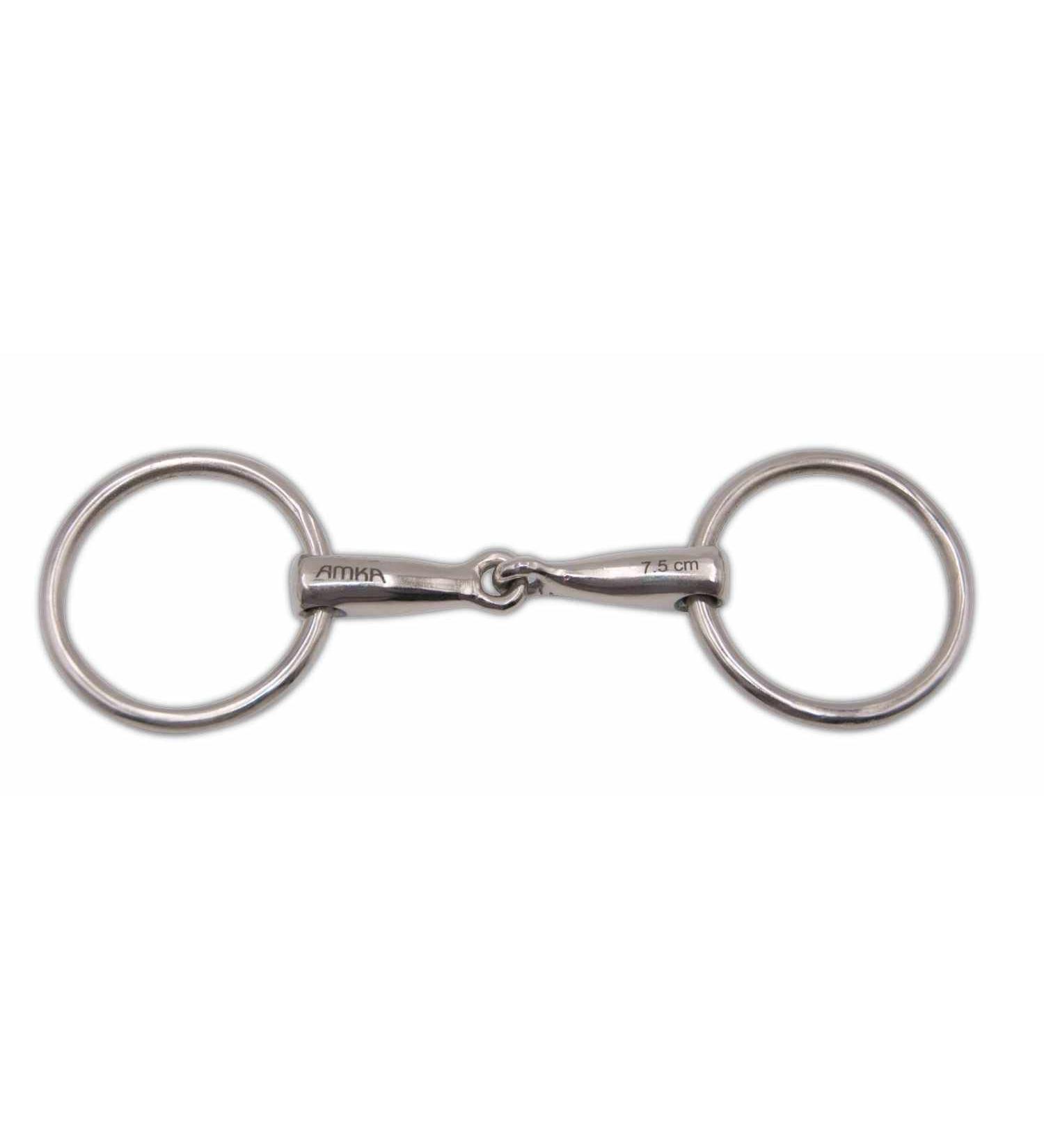 AMKA Pony Snaffle Bit | Loose Ring | 12mm Strength | 50mm Rings | Sizes 7.5 8.5 9.5 10.9 | International Shipping Available - Buy Online on GoSupps.com
