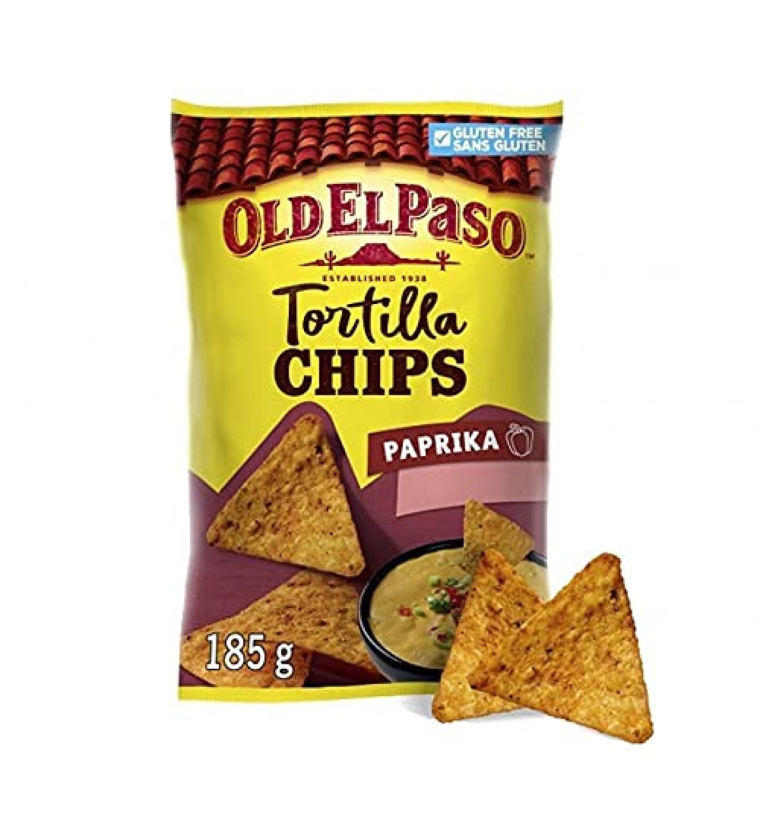 Old El Paso Tortilla Chips Paprika 185g (set of 4)