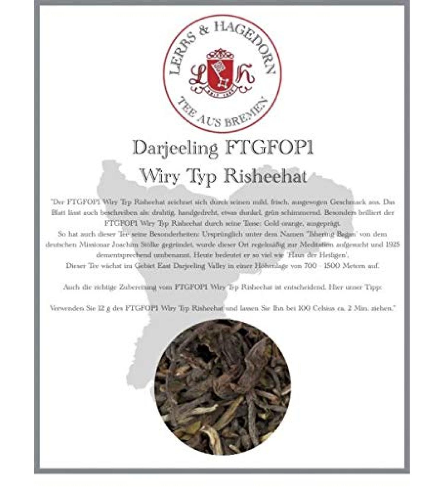  Lerbs & Hagedorn Darjeeling FTGFOP1 Wiry Type Risheehat 2 kg - Buy Online on GoSupps.com