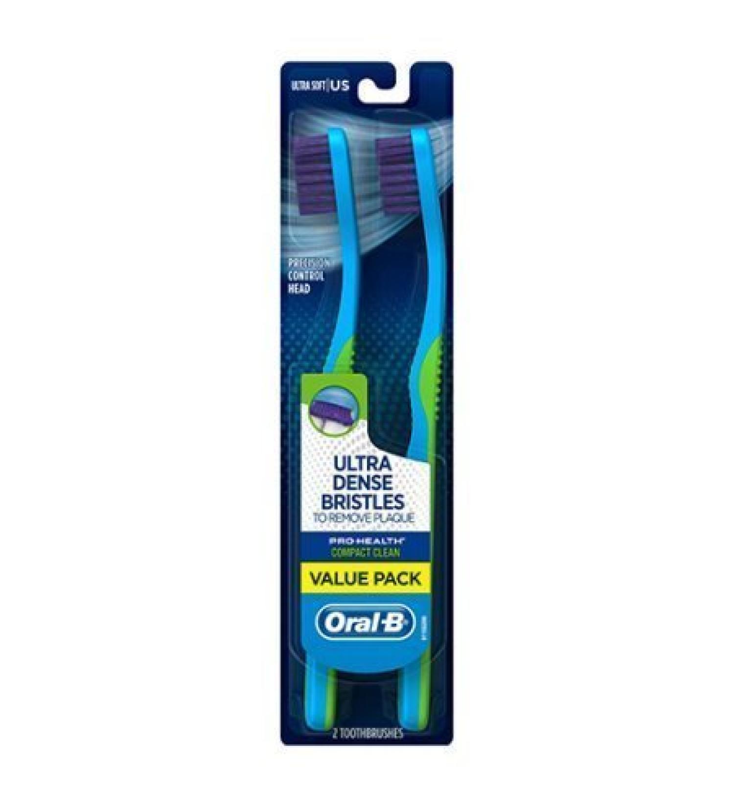 Oral-B Gum Care Toothbrush Precision Control Head Ultra Dense Bristles - (2 Count)