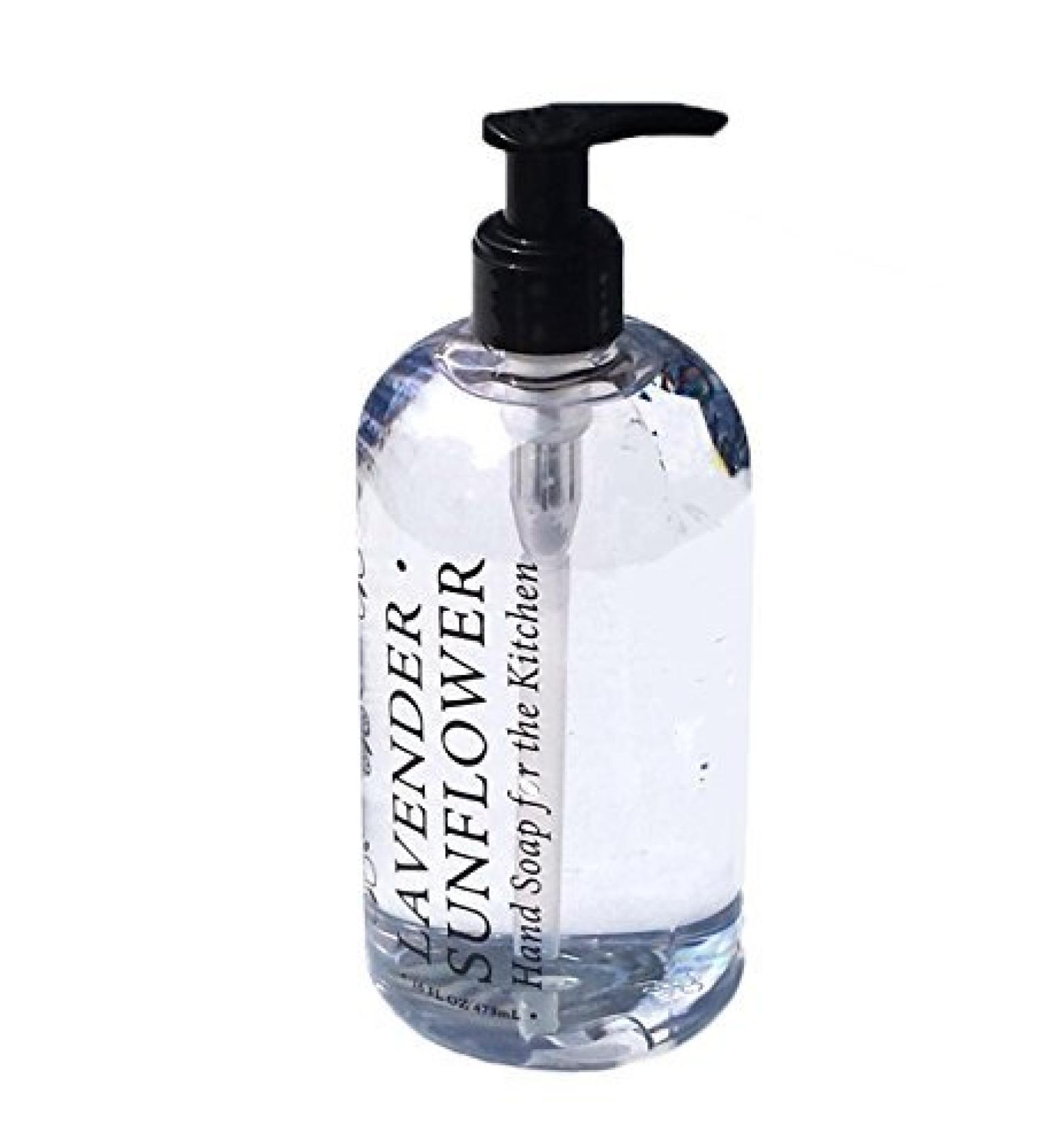 Greenwich Bay LAVENDER SUNFLOWER HAND SOAP FOR THE KITCHEN Enriched with Shea Butter Cocoa Butter Sunflower and Lavender Oils to Wash Odors and Germs 16 oz