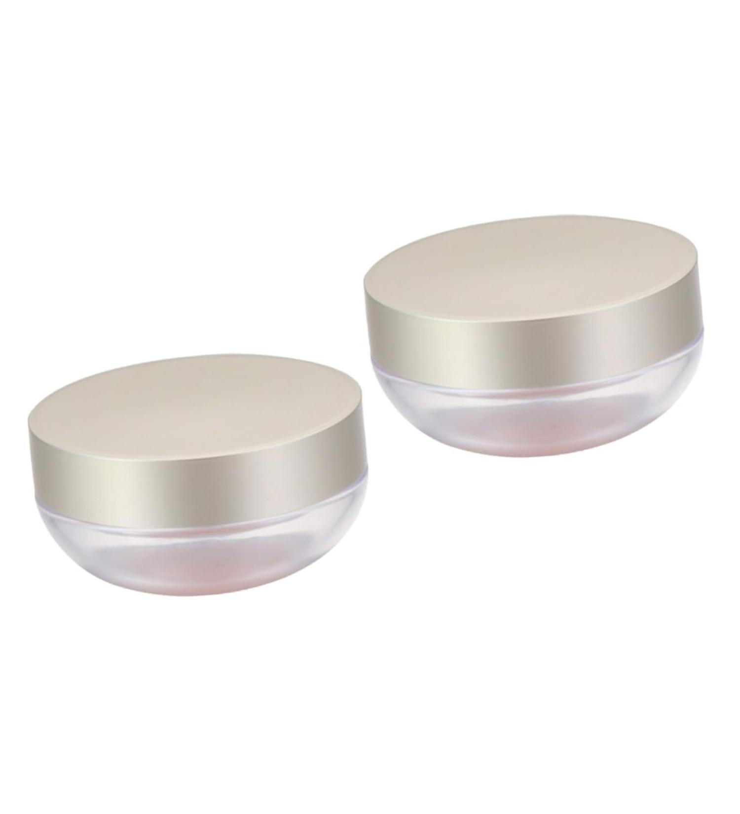 Beavorty Cosmetic Case 2pcs loose powder containers Portable powder container Elastic mesh powder 8.4*4.3*1cmx2pcs Silverx2pcs - Buy Online on GoSupps.com