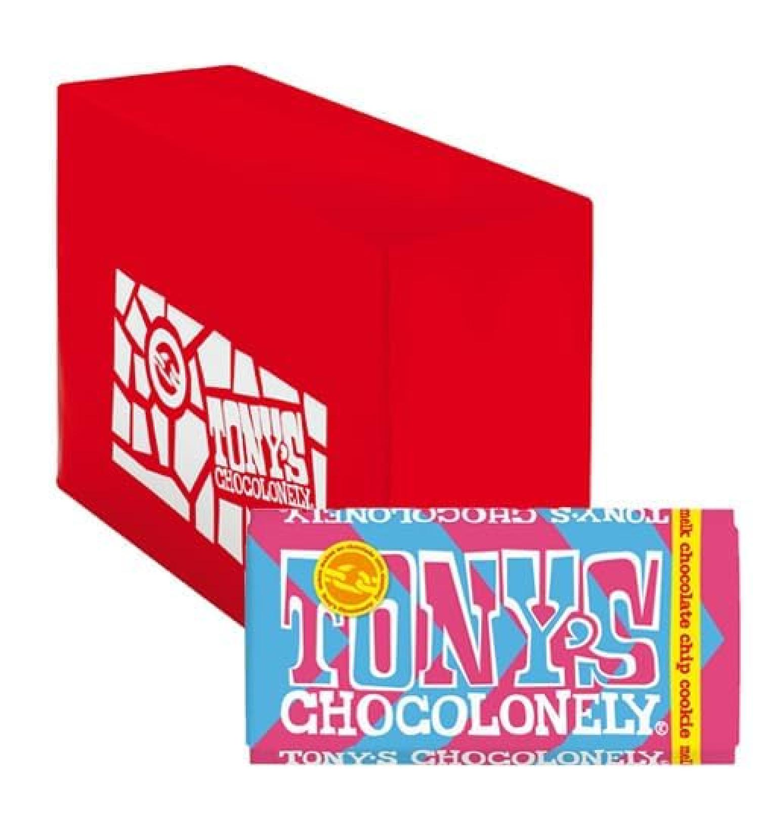 Tony's Chocolonely Milk Chocolate Chip Cookie 15 x 180g - Buy Online on GoSupps.com
