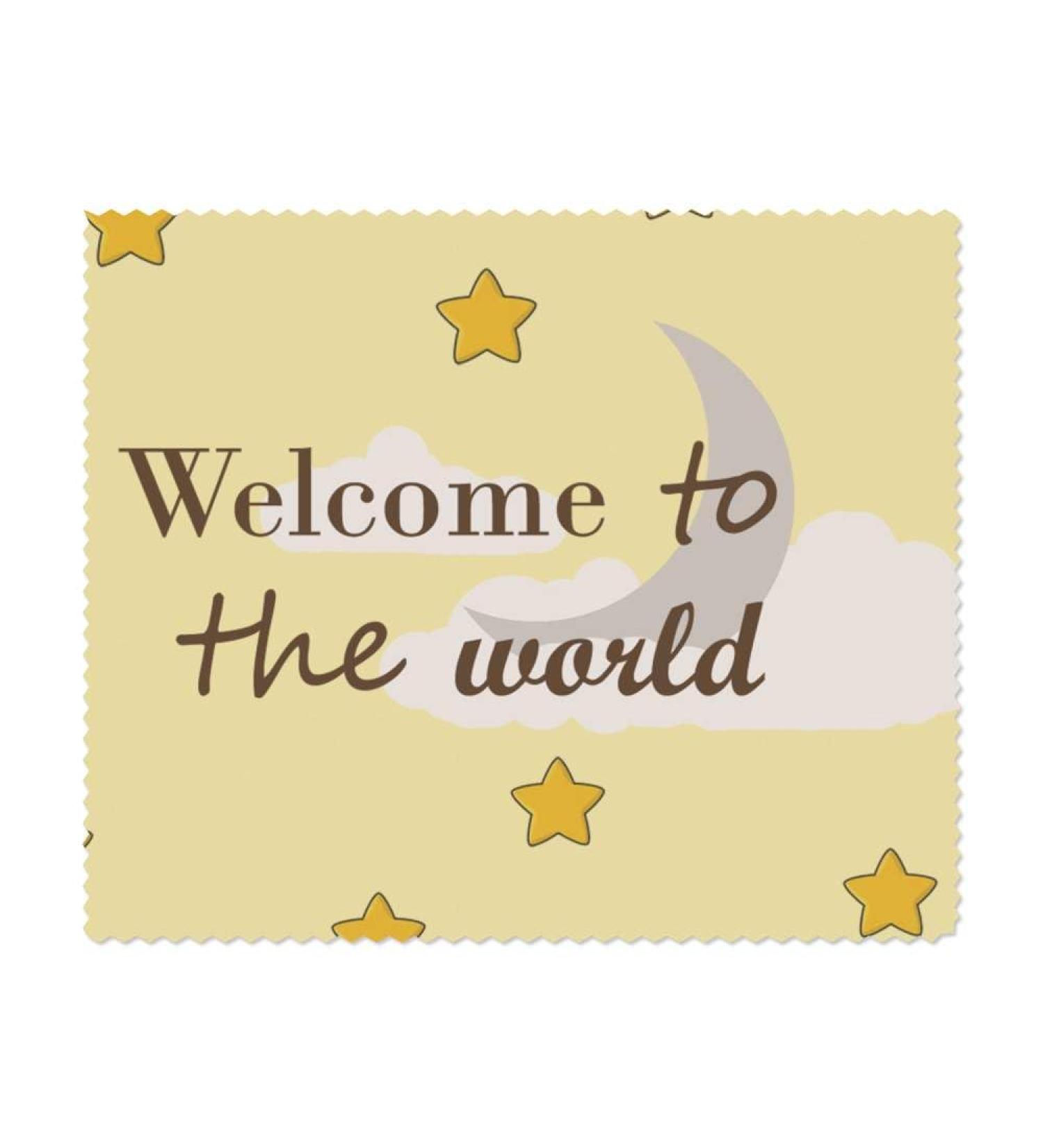 Buy 2 x Microfiber Cleaning Cloths 'Welcome to The World' - Eco-Friendly & Durable | International Shipping Available - Buy Online on GoSupps.com