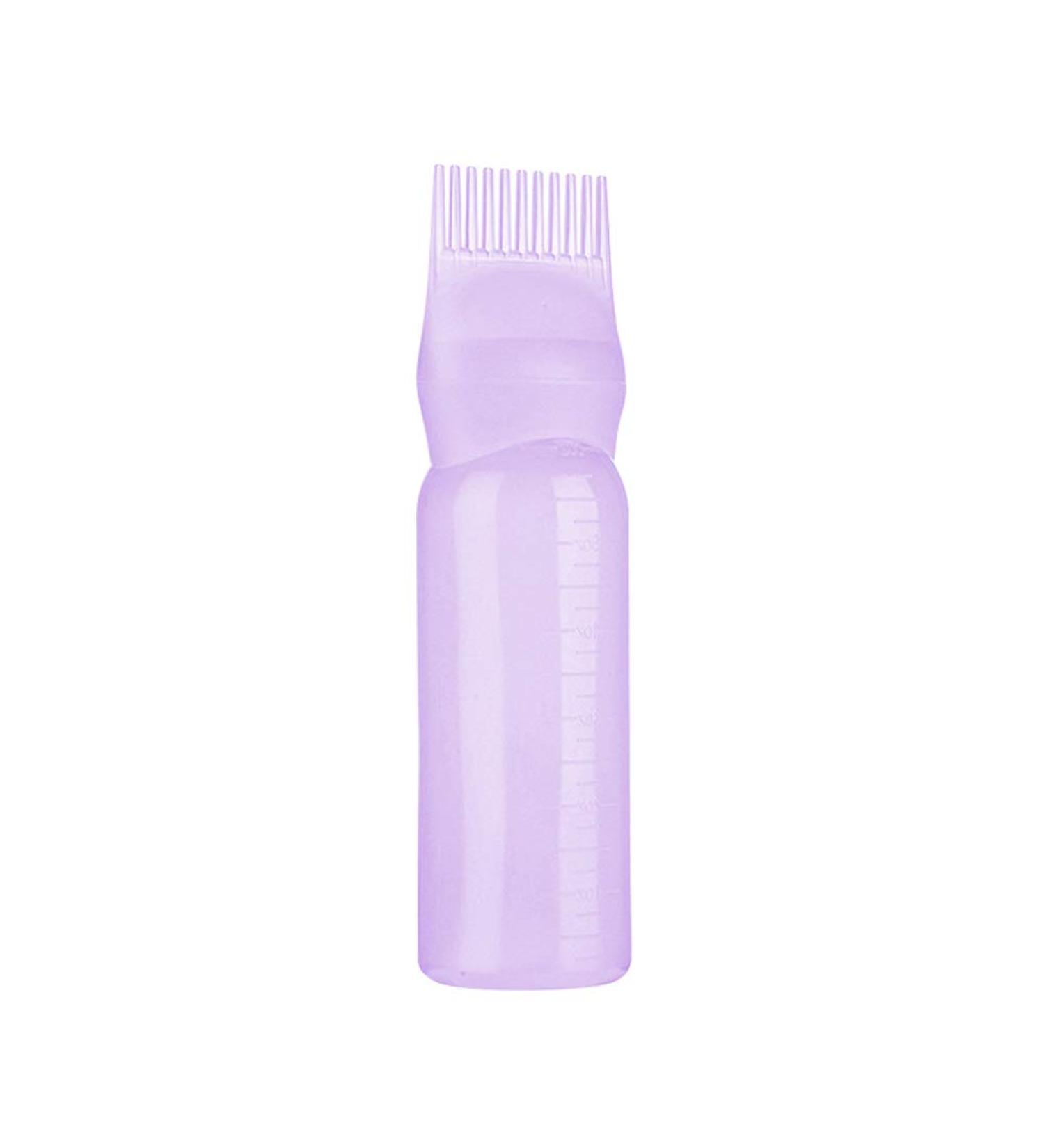 120ML Toothed Dry Shampoo Pot Hair Oil Applicator Bottle Hair Dye Perm Hairdressing with Scale Perm Hair Dye Bottle Squeeze Root Bottle Hair Dye Brush Bottle (Purple) - Buy Online on GoSupps.com