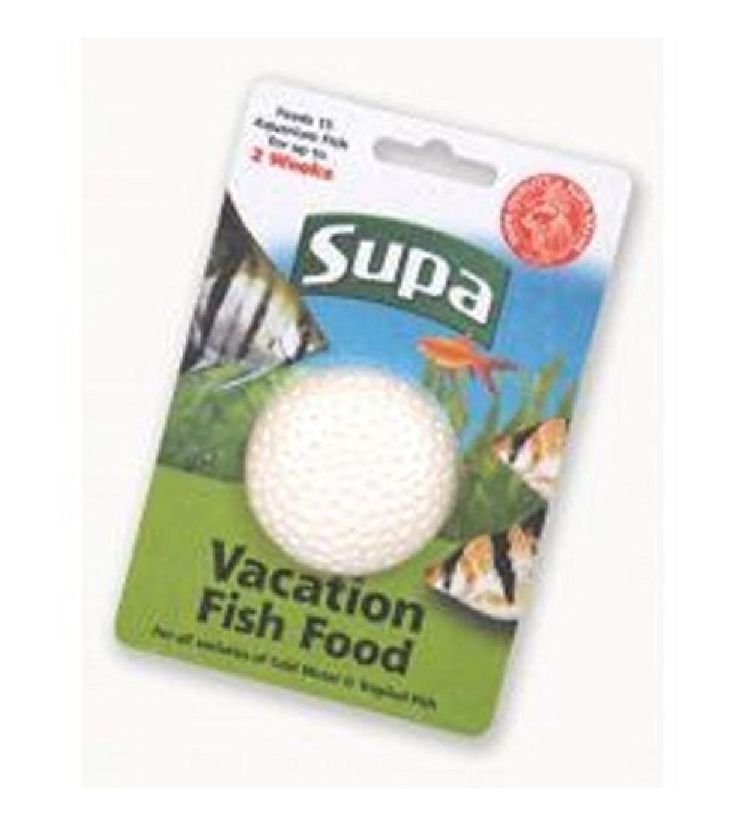 3 X Supa Vacation 2 week Holiday Fish Food Block 25g 3 Fish Food Block