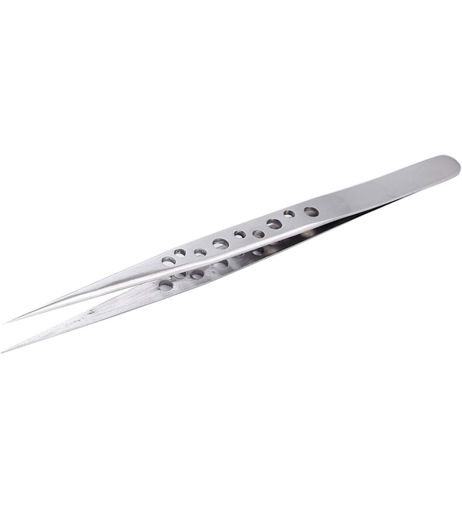 Multi-Function Tool Precision Tweezers Electronics Industrial Tweezers Curved Straight Tip Precision Stainless Forceps Phone Repair Hand Tools Sets (Tweezer Tip Type : Bent) (Size (Size : Sharp Point