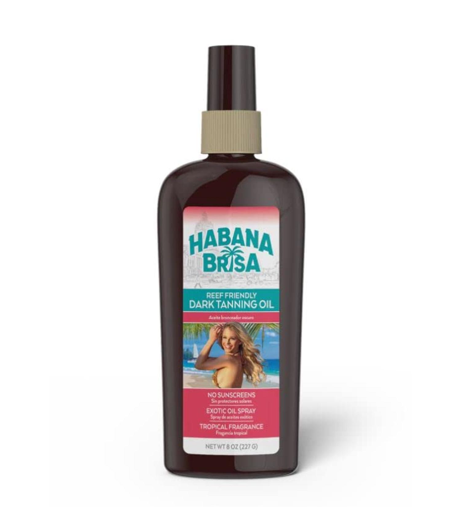 Habana Brisa Reef Friendly Dark Tanning Oil Spray - 8 oz | Natural Sun Protection - Buy Online on GoSupps.com