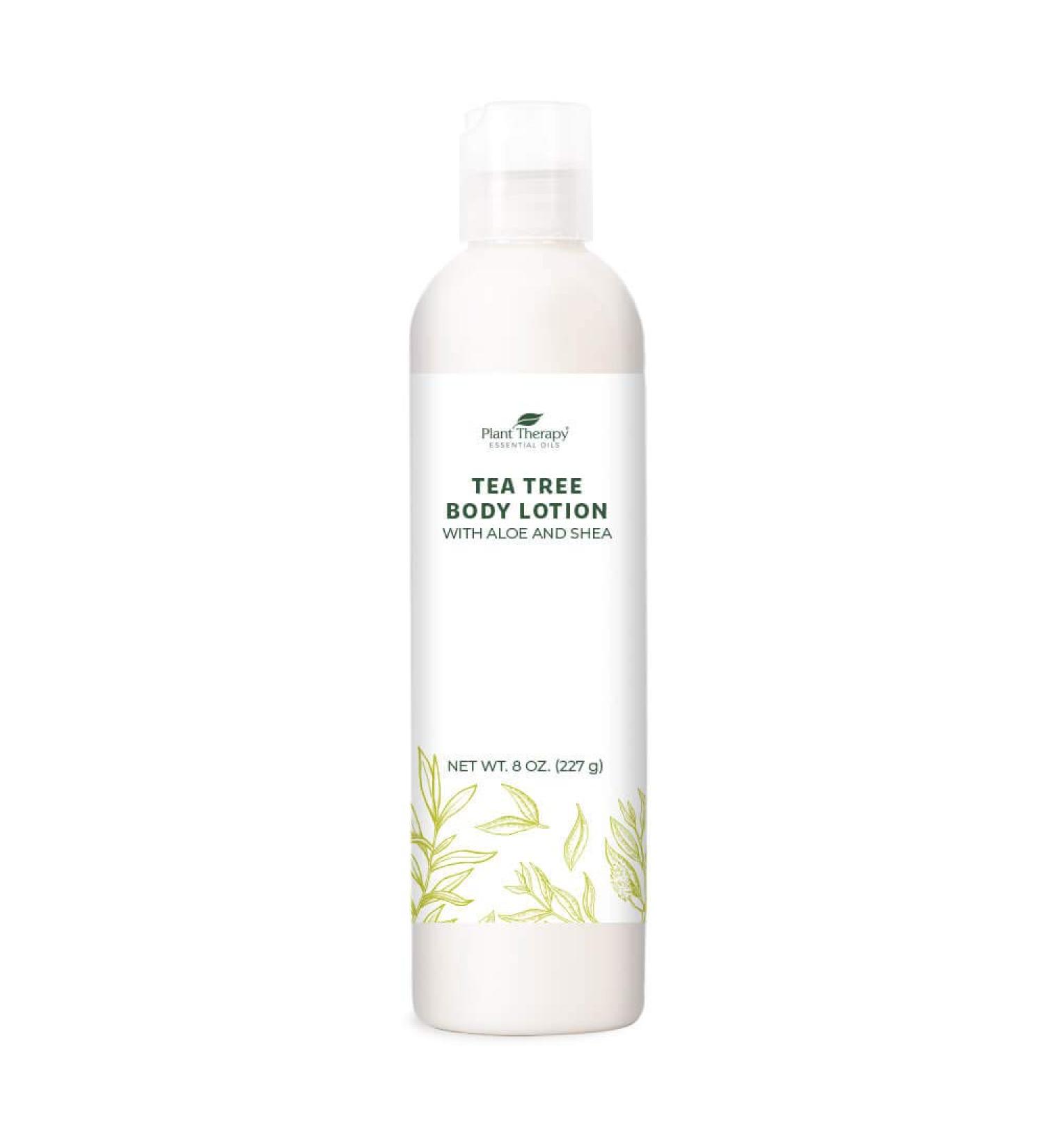 Plant Therapy Tea Tree Body Lotion 8 oz - Hydrating Aloe & Shea Formula for Nourished Skin - Buy Online on GoSupps.com