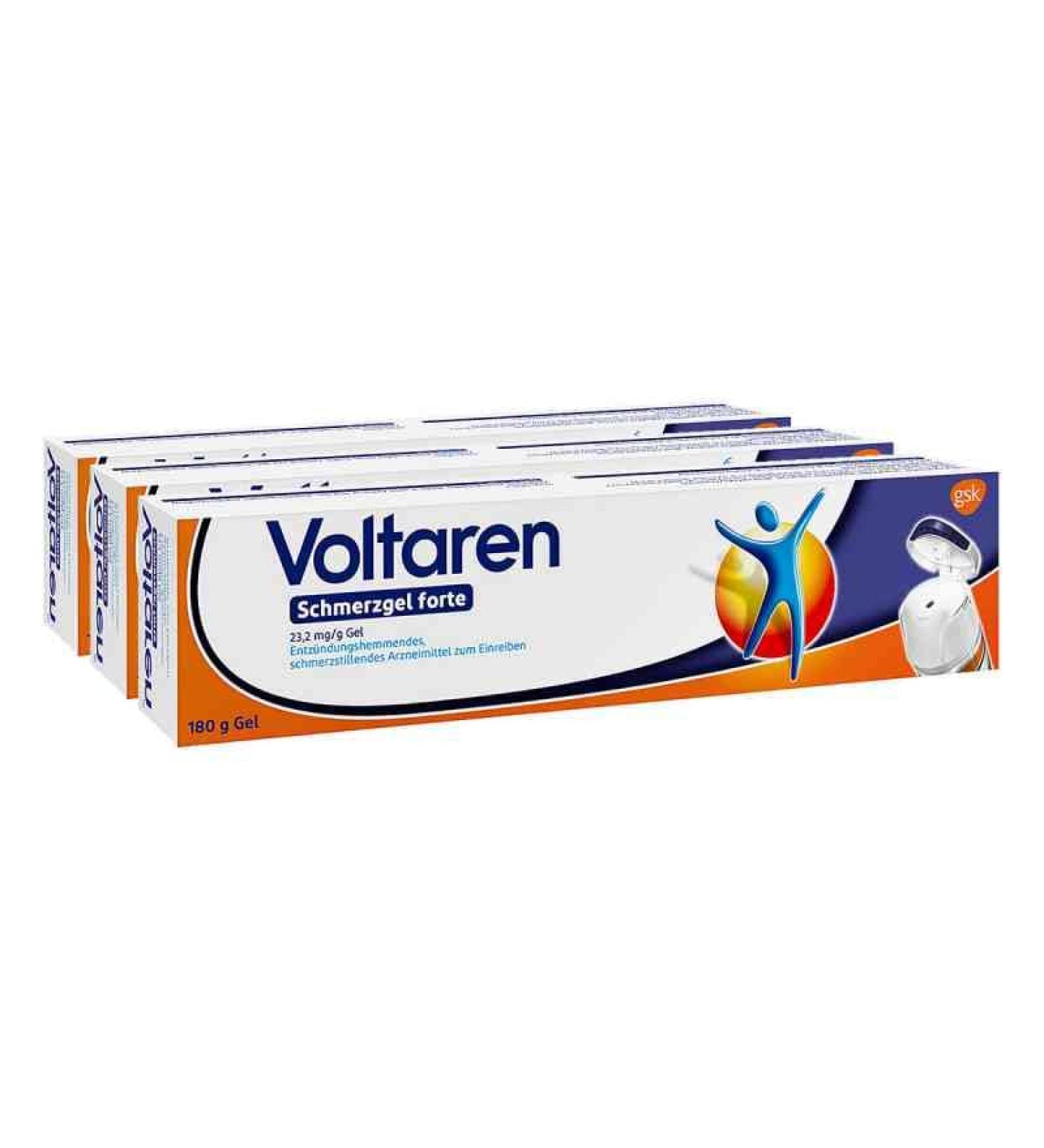 Voltaren pain gel forte inclusive of a hand cream from Vitenda - for acute back pain muscle pain and joint pain (540)