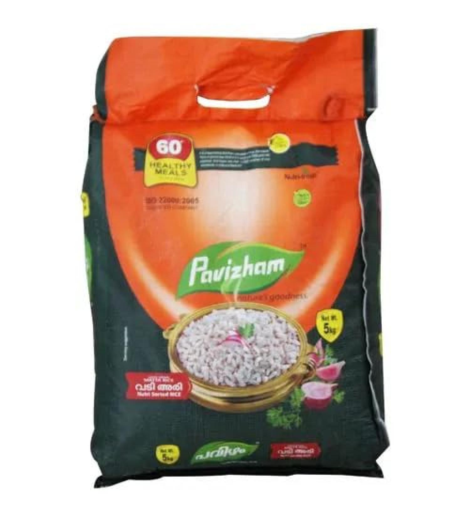 Pavizham Matta Rice | 5KG | Matta Arisi | Healthy | High Fibre | High Protein | Natural | Indian Origin | Gluten Friendly - Buy Online on GoSupps.com
