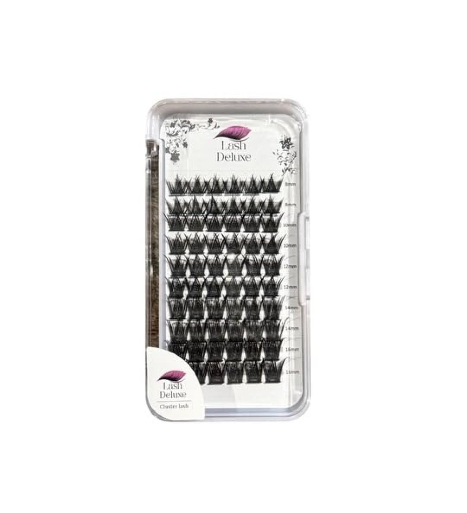 Luxurious 3D Silk Cluster Eyelashes | Wispy & Reusable Eyelash Extensions | Weightless Soft Band | 8mm-16mm Volumized Looks - Black - Buy Online on GoSupps.com