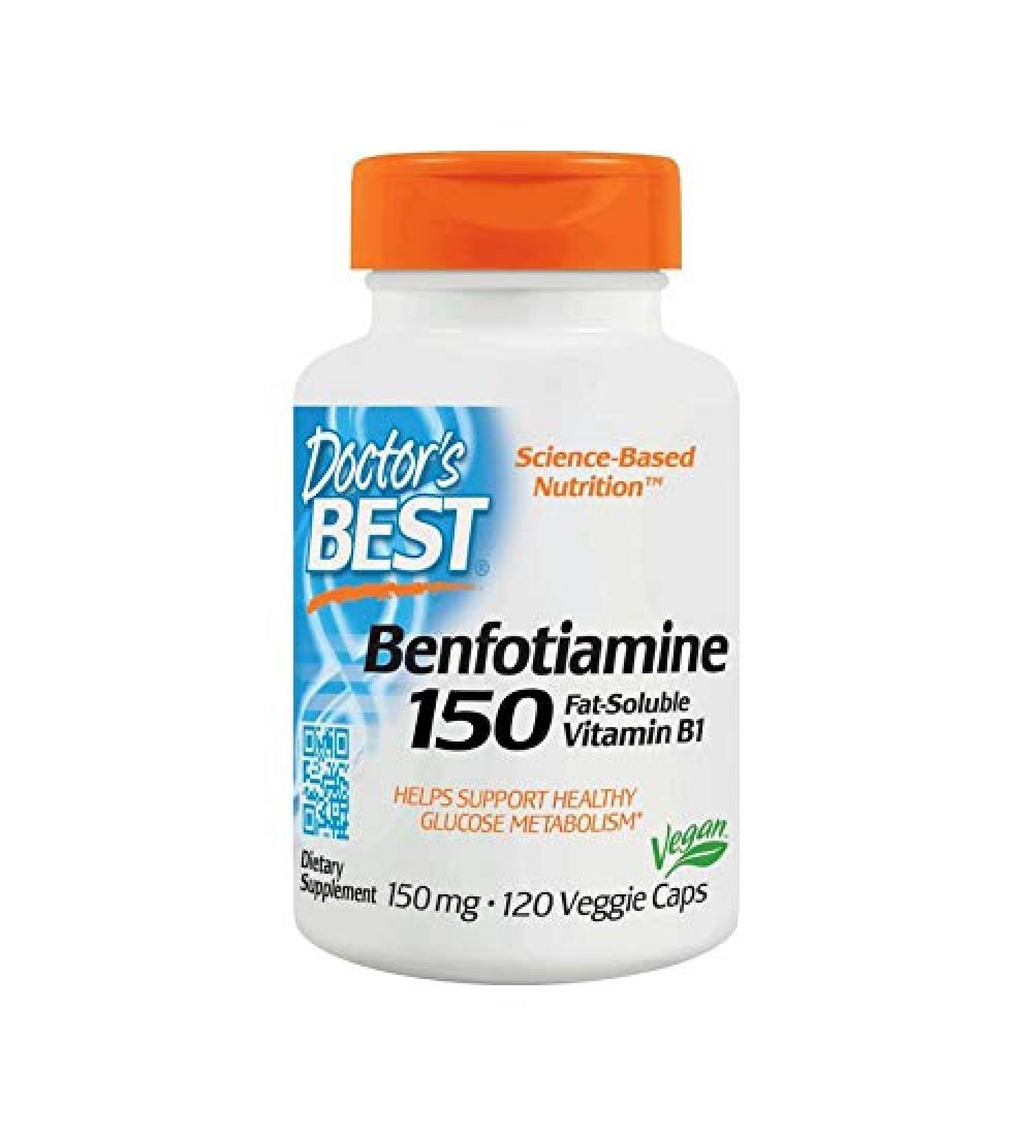 Doctor's Best Benfotiamine 150  with BenfoPure 150 mg 120 Veggie Caps
