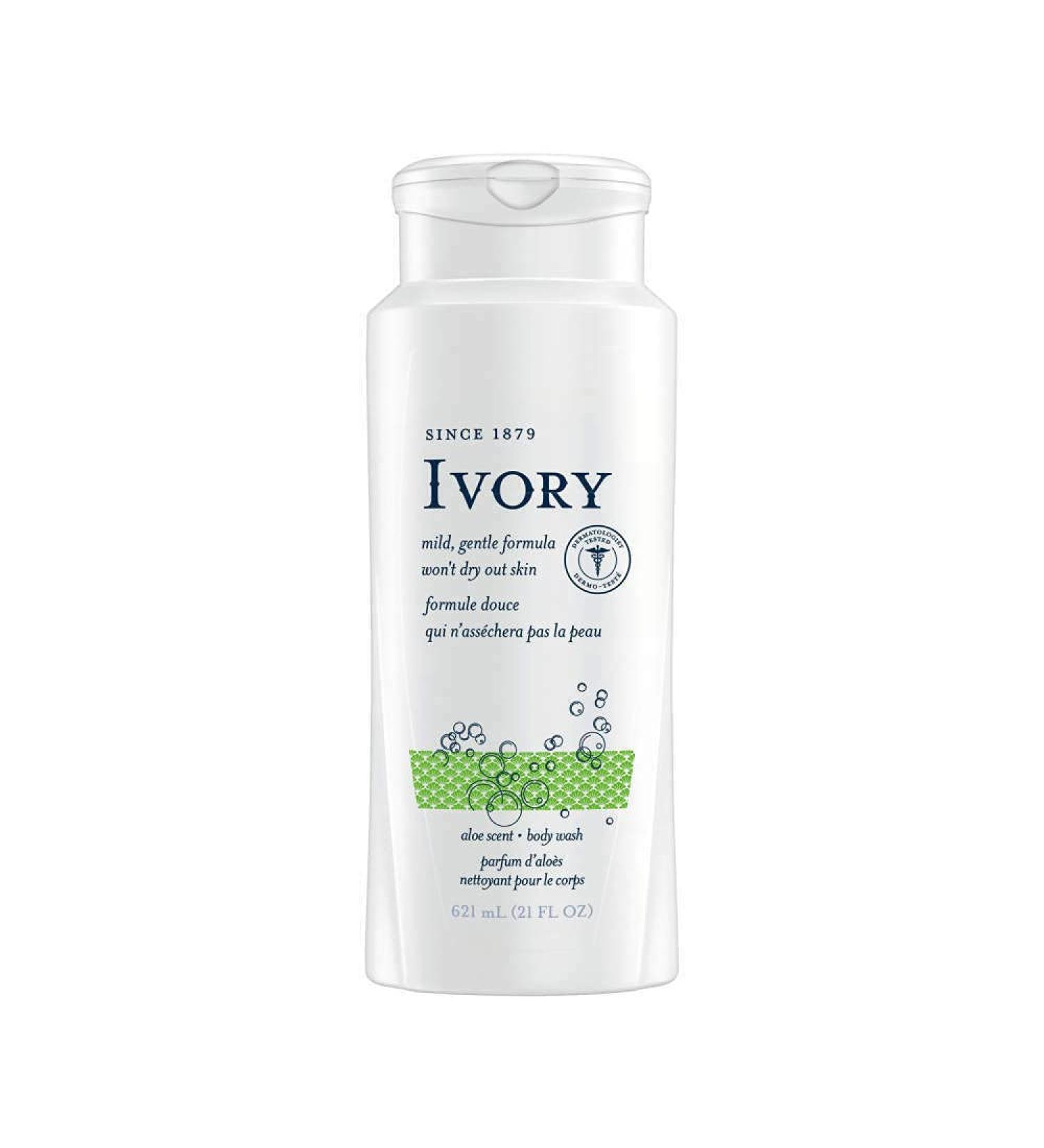 Ivory Aloe Scented Body Wash 21 oz - Pack of 6 | Moisturizing Formula - Buy Online on GoSupps.com