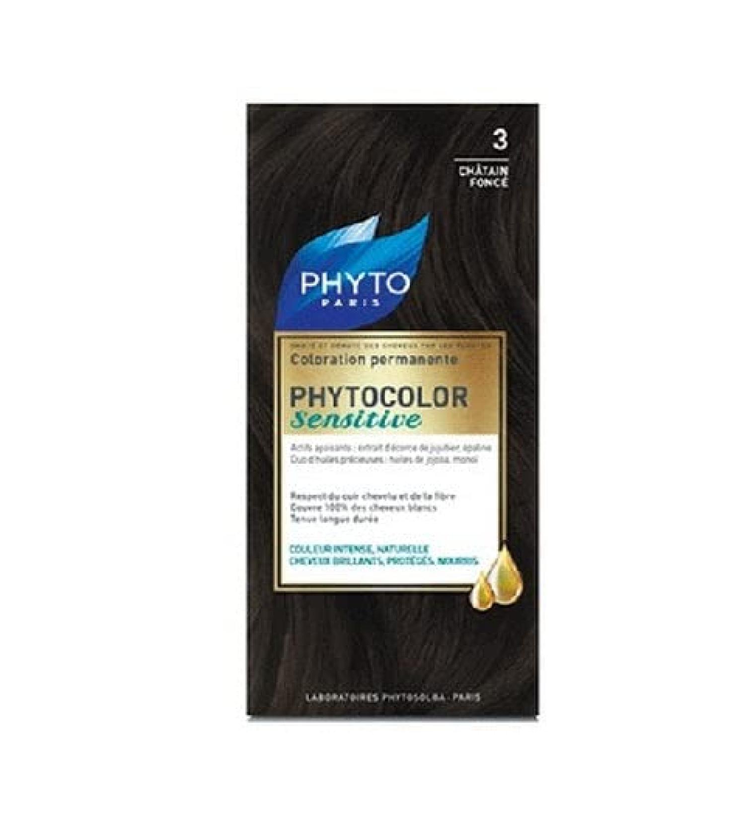 Phyto Phytocolor Sensitive Coloring Permanent Color 3 Dark Brown