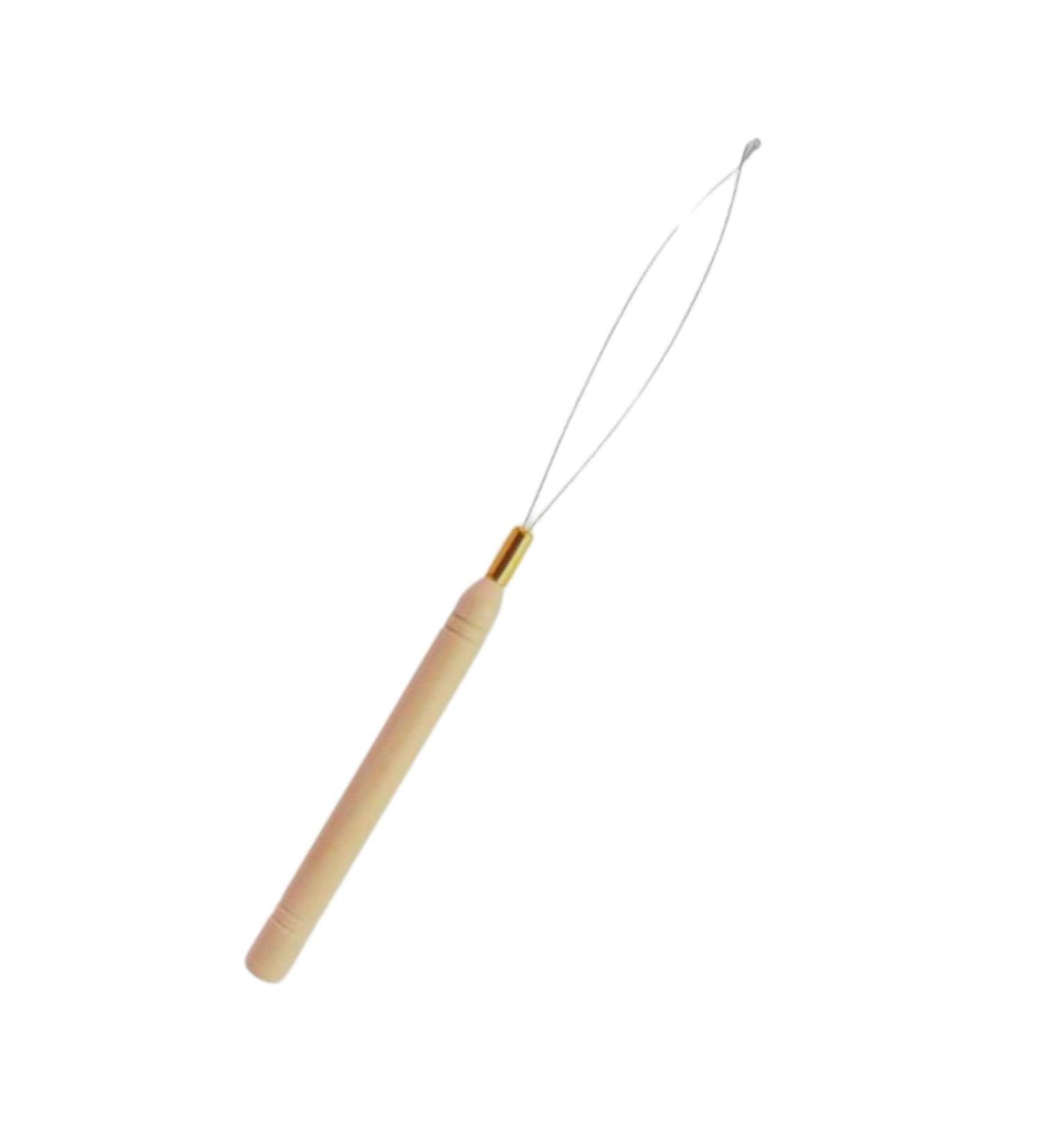 Hair2Heart Microring Needle with Loop for Hair Extensions | Precision & Safety for Nano & Microring Extensions | Durable Wooden Design - Buy Online on GoSupps.com