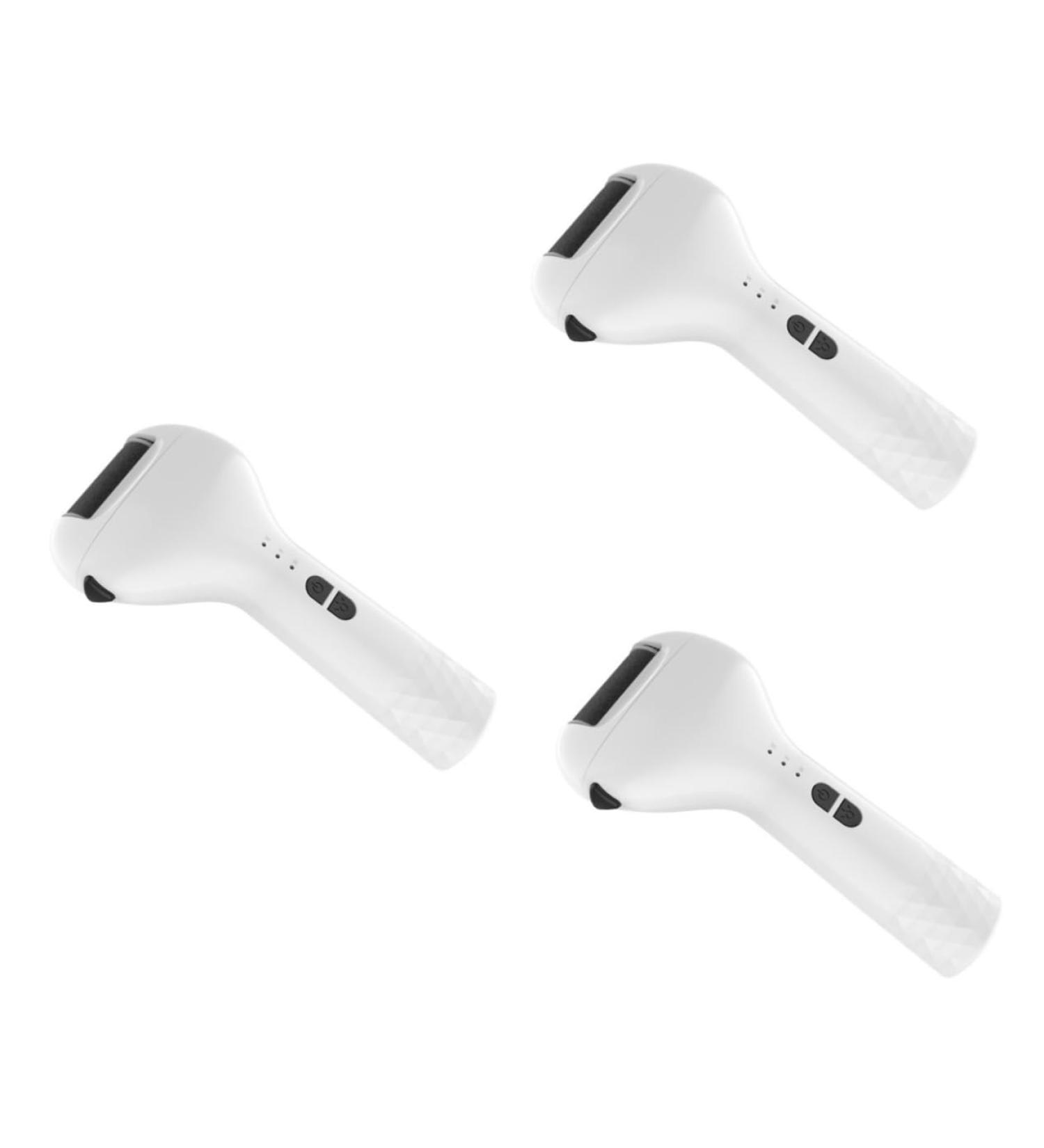 Housoutil 3 Sets Pedicure Reusable Foot Rechargeable Foot Grinding Tool Electronic Tools Home Foot Dead Skin Trimmer Power Tools Care Callus White Quartz - Buy Online on GoSupps.com