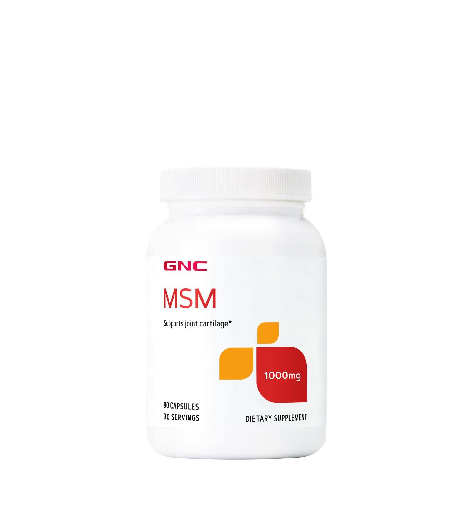 GNC MSM 1000mg 90 Capsules - Supports Joint Cartilage - Buy Online on GoSupps.com