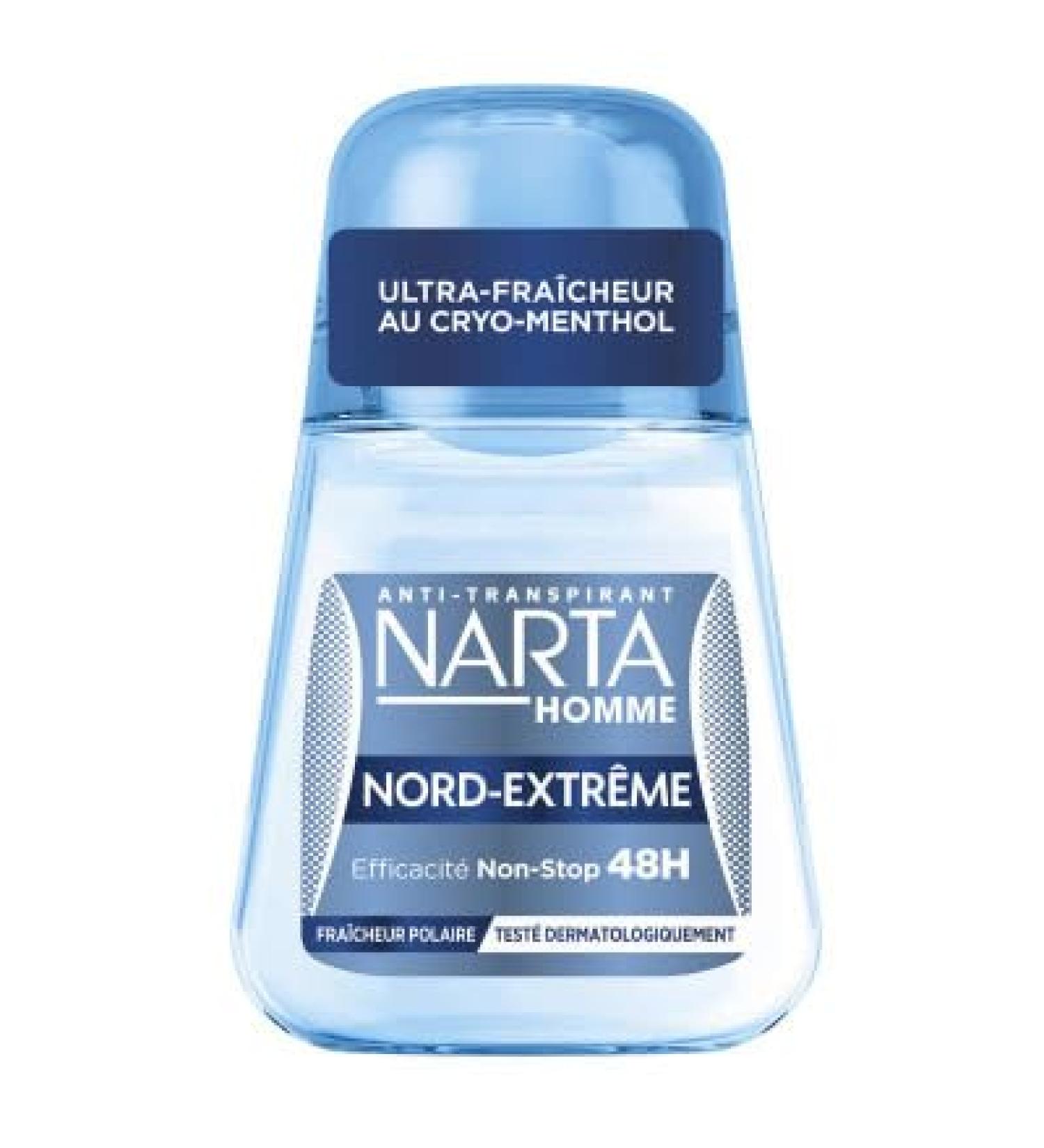 Narta Narta Nord-Extreme 48H Ultra-Freshness Cryo-Menthol Deodorant for Men - Roll On 50 ml