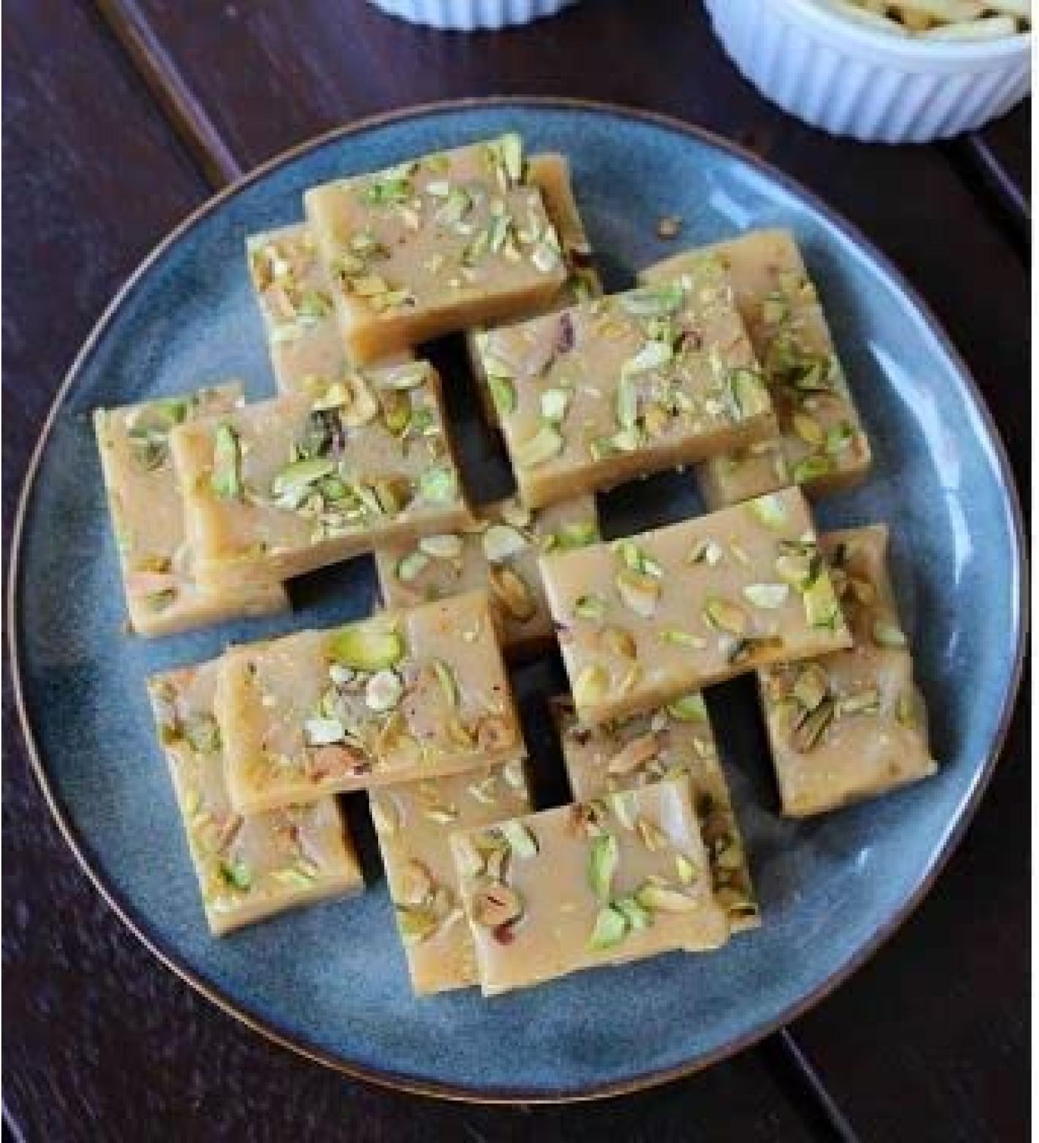 Khoya Barfi 500g Indian Traditional Sweet Best Gift For All Occasions Raksha Bandhan Marriage Diwali Holi Ganesh Chaturthi Festival Treat For Family & Friends