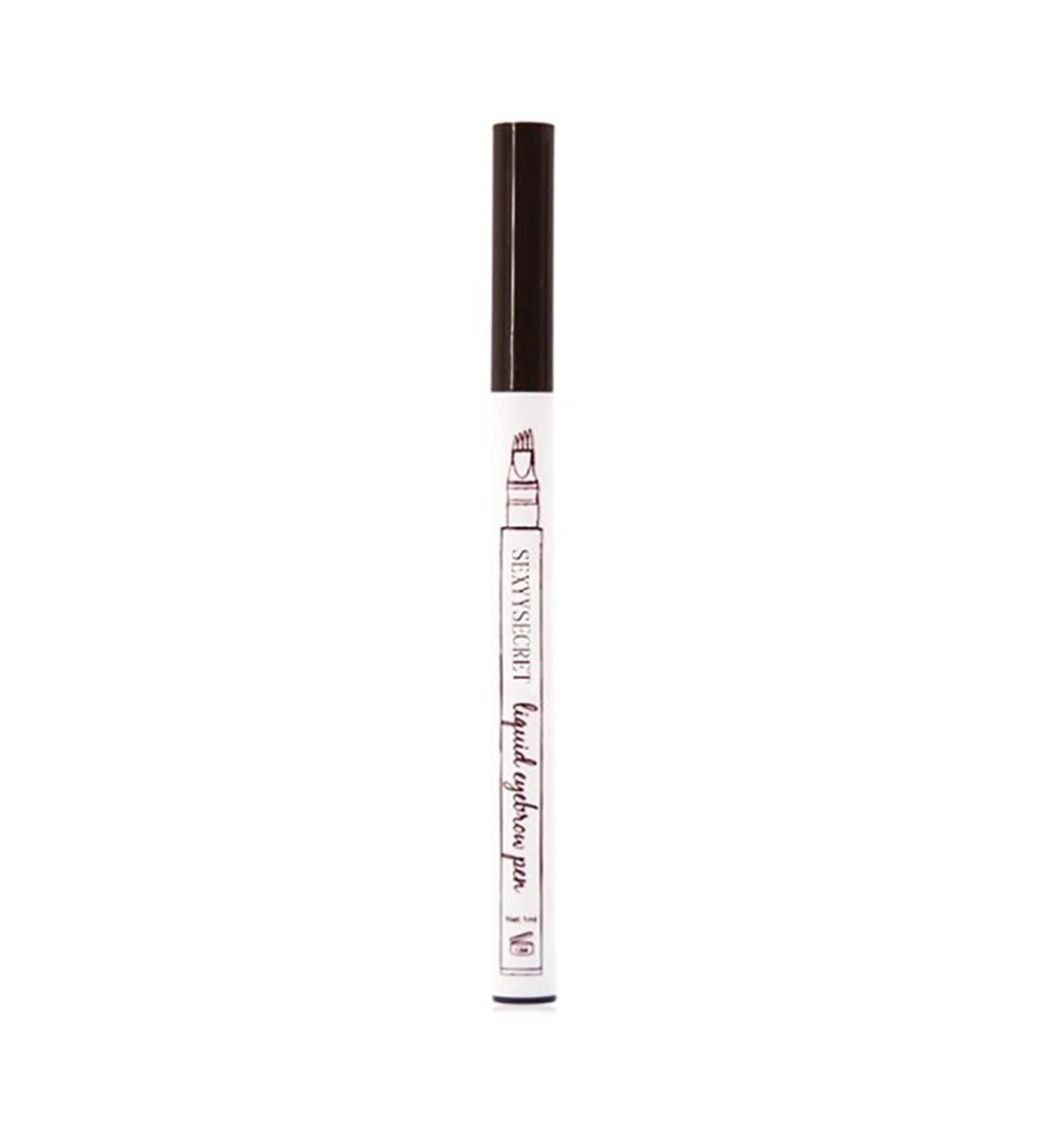 Verdant Touch Liquid Eyebrow Pen Brown 4 Points Waterproof Professional - Buy Online on GoSupps.com