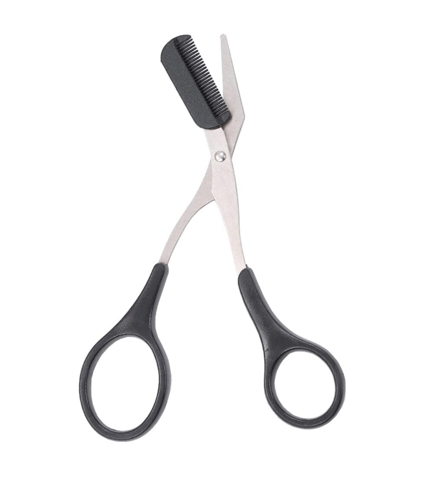 Professional Stainless Steel Eyebrow Scissors & Comb | Eyebrow Trimming Tool for Men & Women - International Shipping Available - Buy Online on GoSupps.com
