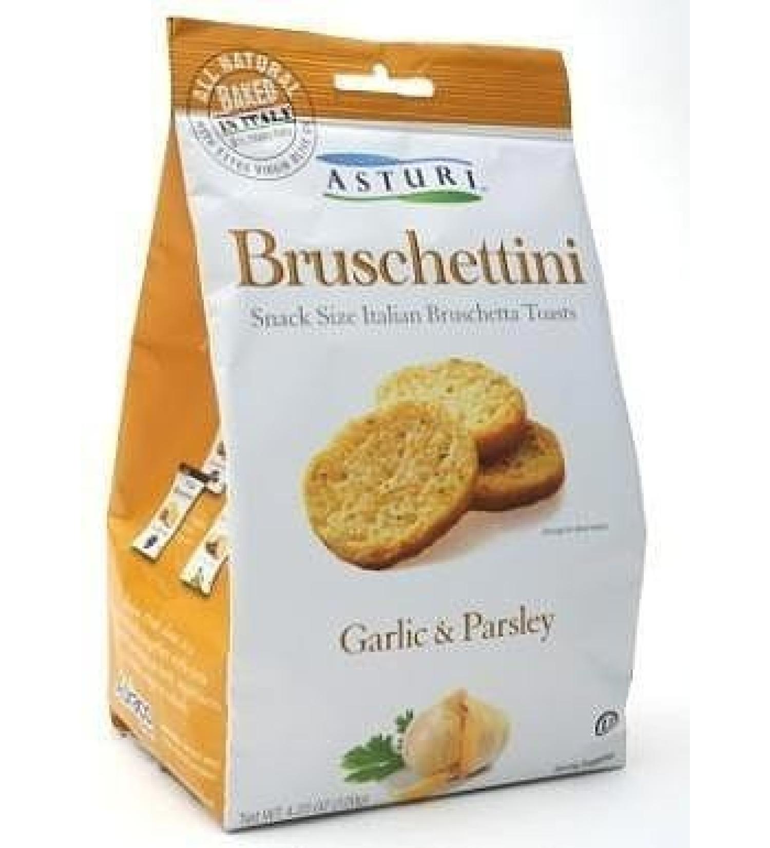 Asturi Garlic and Parsley Bruschettini (Case of 2) 4.23oz