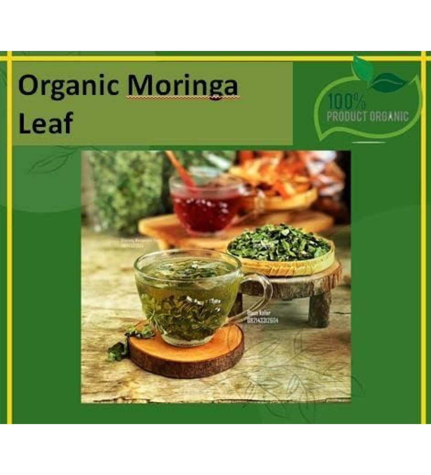 MORINGA TEA ORGANIC 50g | DRIED MORINGA LEAVES | loose tea theine-free Revitalizing herbal tea Great in Salads Juice cooking Or Soups - Daun Kelor Kering - Buy Online on GoSupps.com