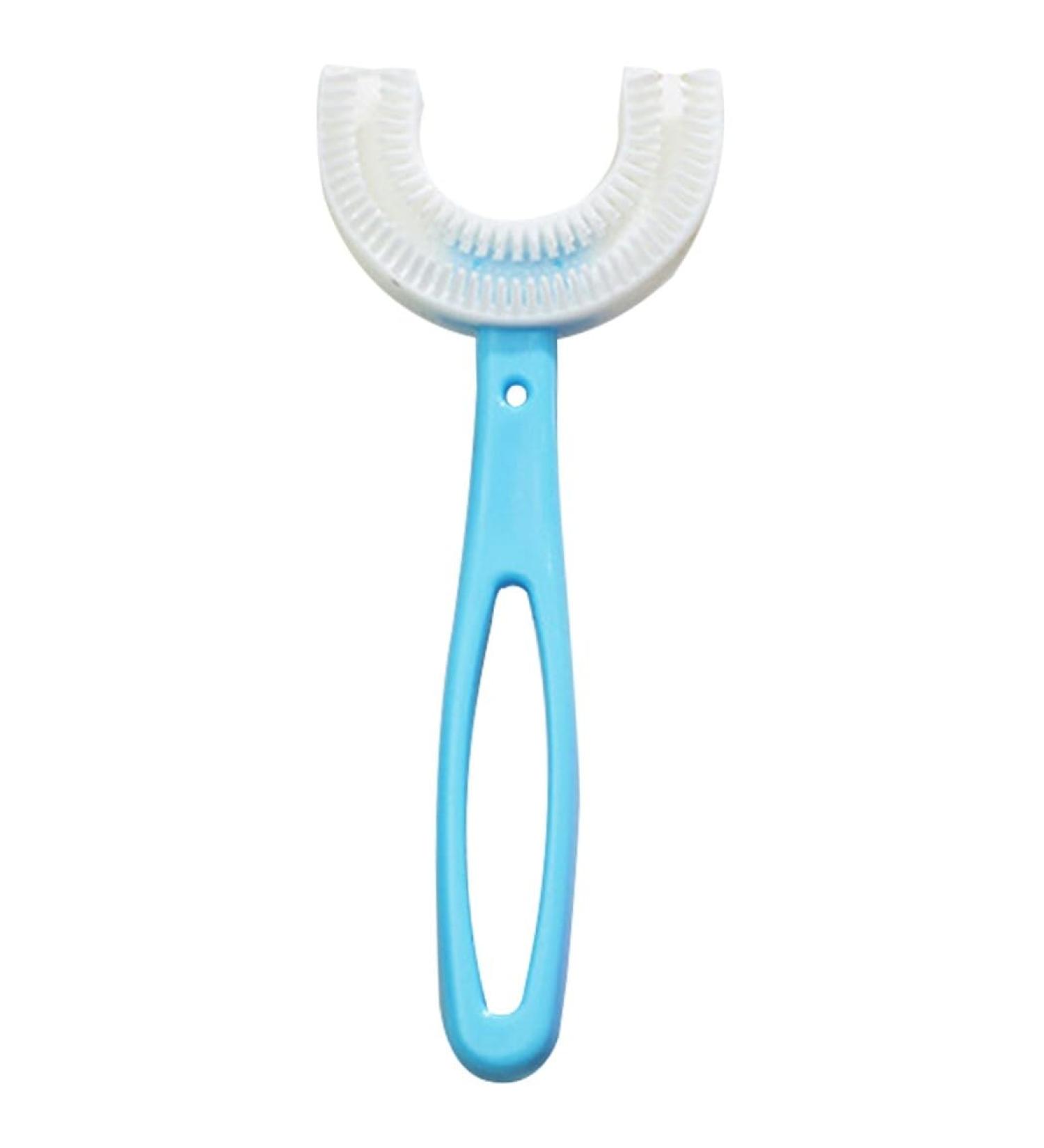 Ergonomic Silicone Toothbrush - U-Shape Oral Cleaner for Whole Mouth Cute & Safe Washable for Effective Teeth Cleaning - Buy Online on GoSupps.com