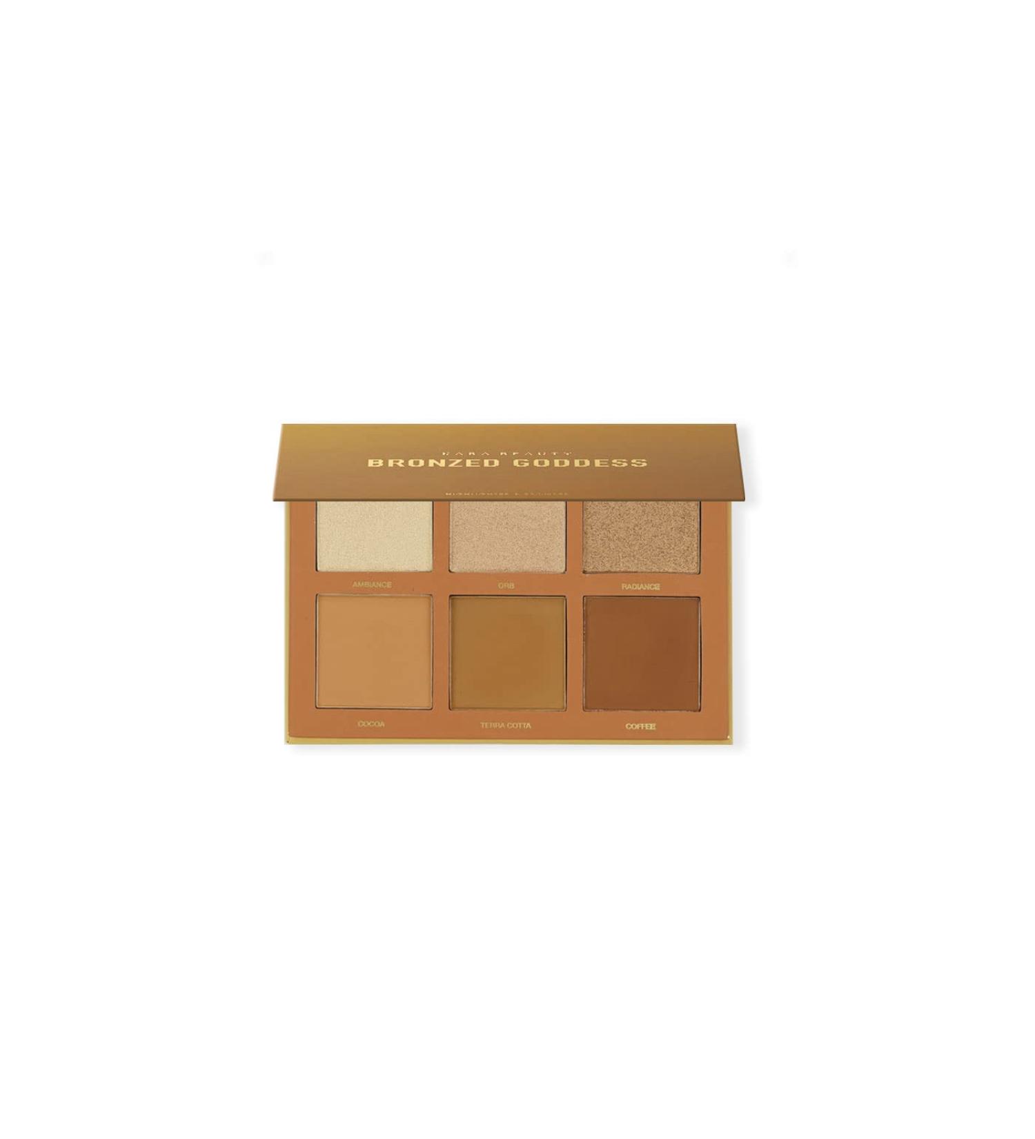 Kara Beauty Bronzed Goddess 6-Shade Bronzer & Highlight Palette - Vegan | Shop Now - Buy Online on GoSupps.com